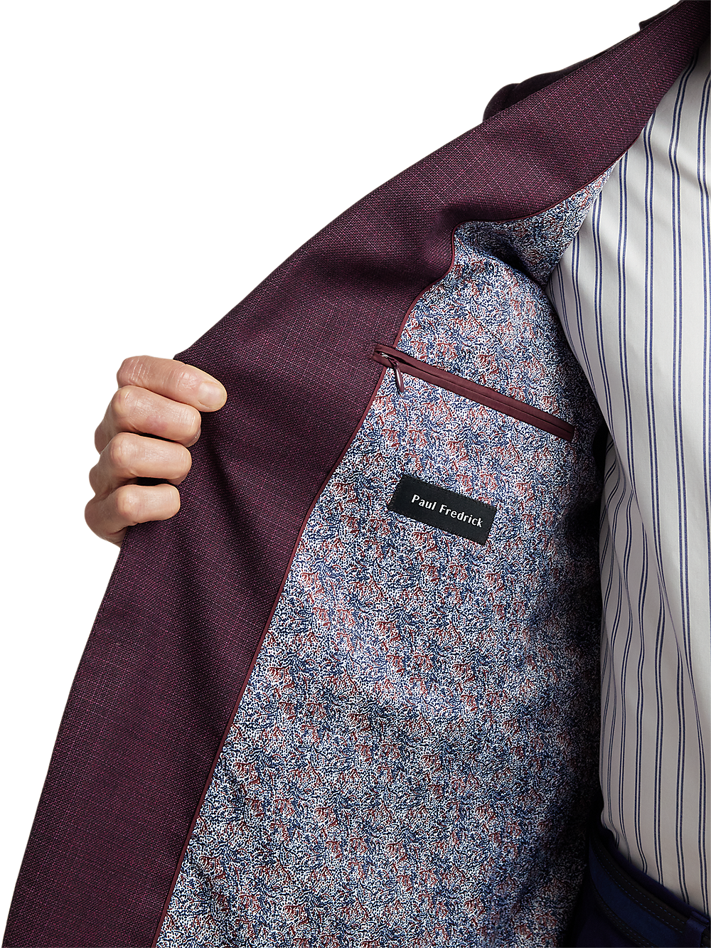 Premium Wool Single Breasted Notch Lapel Blazer for Men - Classic Plum Color Business Jacket | Perfect for Office Wear, Formal Events & Professional Occasions