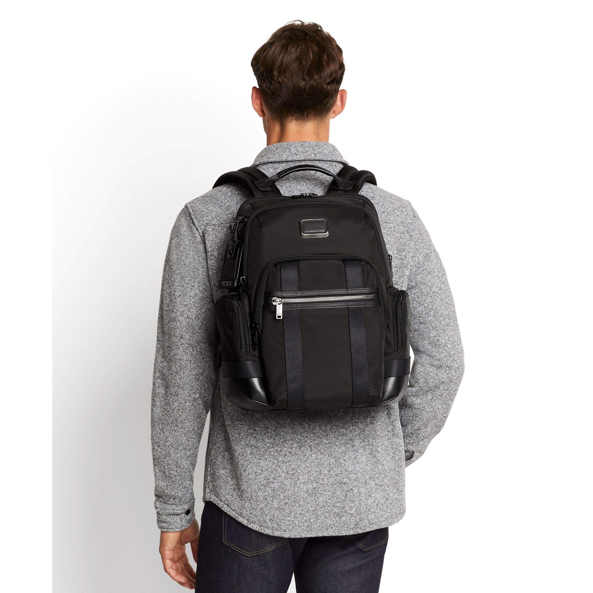 TUMI Alpha Bravo Nathan Laptop Backpack 15 Inch - Durable Computer Bag for Men & Women - Grey/Bright Red - Perfect for Work, Travel & College