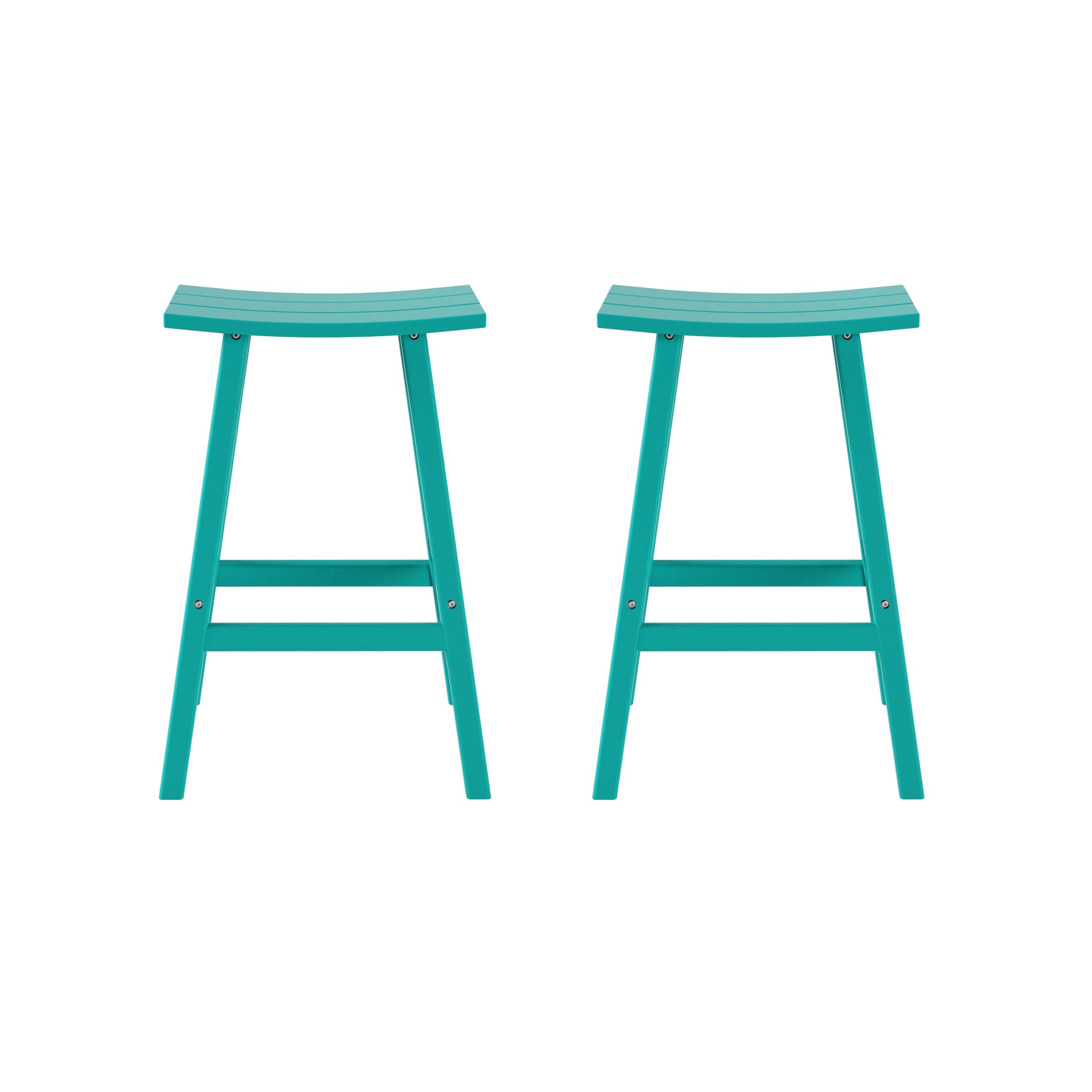 WestinTrends Malibu 2-Piece 29-Inch Outdoor Bar Stools Set, Turquoise - Perfect for Patio, Poolside & Backyard Entertaining