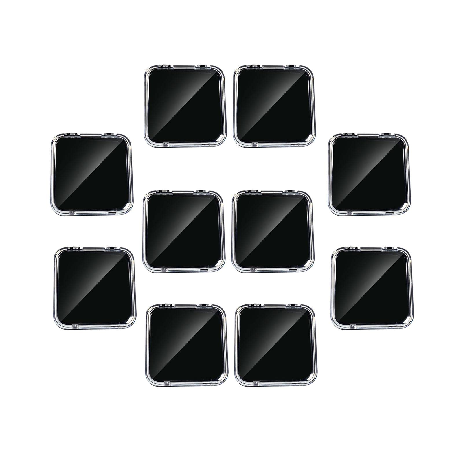 THE STYLE SUTRA® 10-Piece Black Press-On Nail Storage Box Set - Small Nail Organizer for Salon & Home - Nail Art Decorations & Manicure Accessories Kit - Perfect for Travel, Gifts & Professional Use