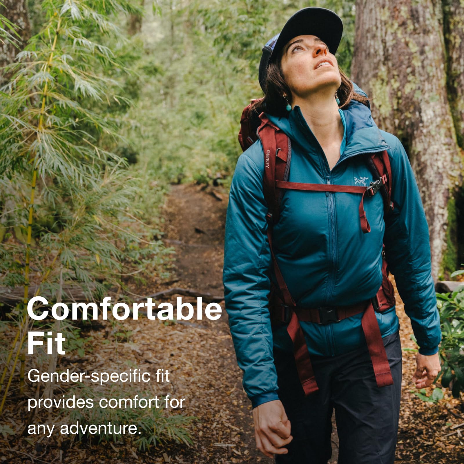 Osprey Fairview 55L Women's Travel Backpack - Lightweight Hiking Backpack for Women, Water-Resistant Carry-On Luggage with Padded Straps - Perfect for Camping, Air Travel & Outdoor Adventures (Black)