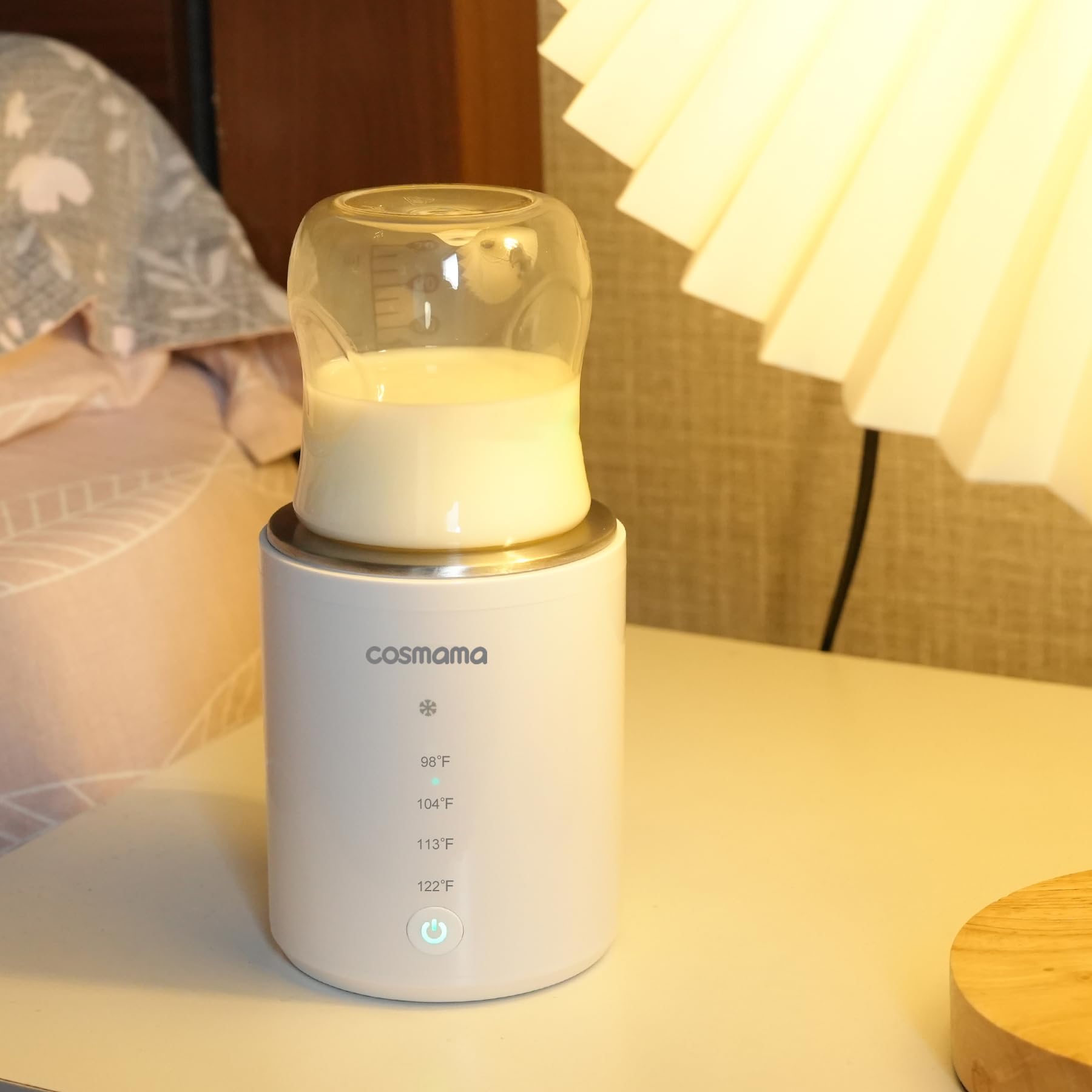 Portable Baby Bottle Warmer for Travel - Rechargeable Breast Milk & Formula Warmer with 4 Adapters & Precise Temperature Control | Perfect for On-the-Go Parents, Daycare, Road Trips & Airplane Travel