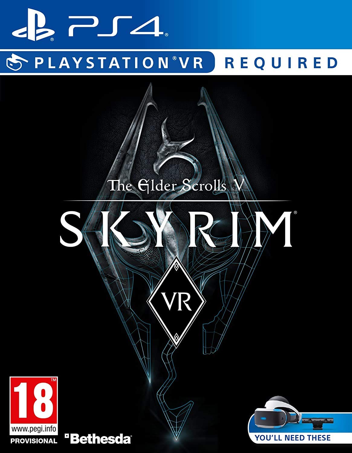 The Elder Scrolls V: Skyrim VR - Full Game for PlayStation 4 | Immersive Fantasy RPG Adventure | Perfect for VR Gaming Enthusiasts & Fantasy Fans