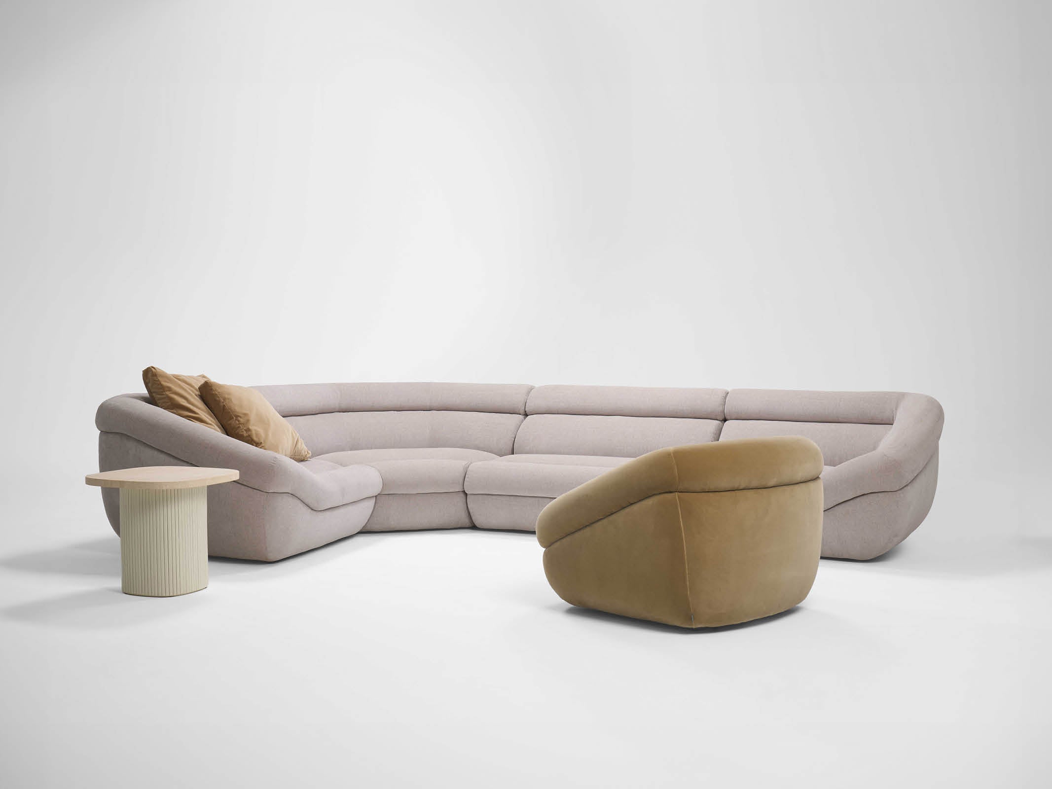 Pambula Modular Sectional Sofa - Modern L-Shaped Couch with Reversible Chaise for Living Room, Lounge, and Family Room - Soft Fabric Upholstery and Sturdy Wooden Frame
