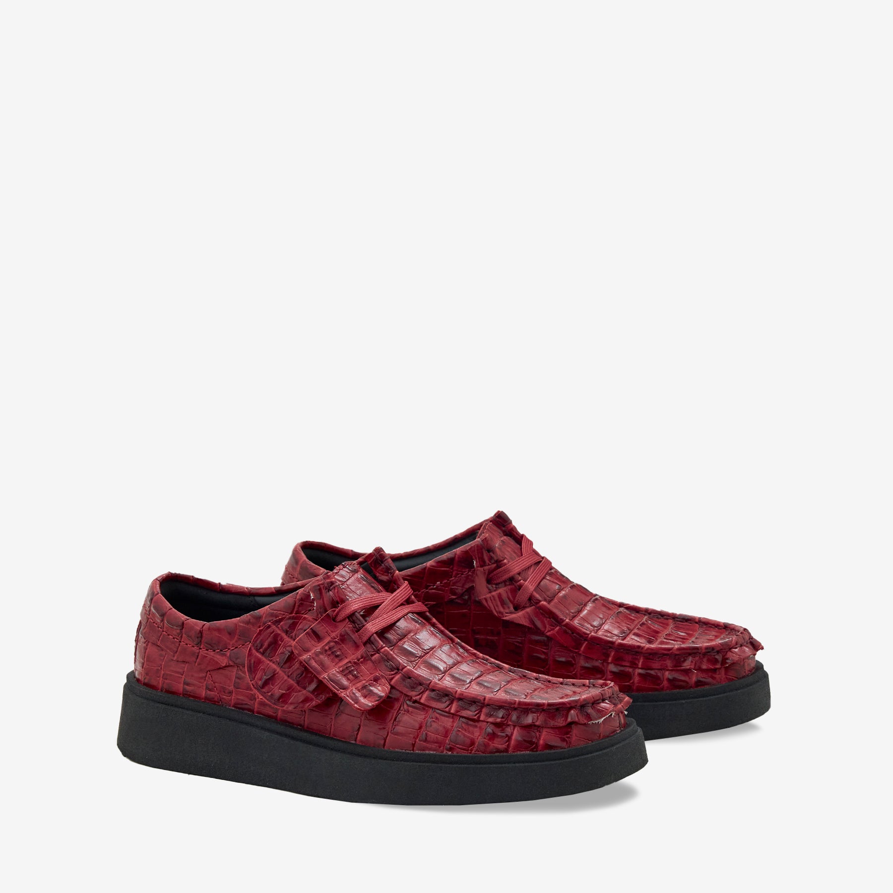 Martine Rose x Women's Torview Burgundy Leather Boots - Stylish Ankle Boots for Women, Fashionable Burgundy Leather Shoes for Casual Outfits & Night Out