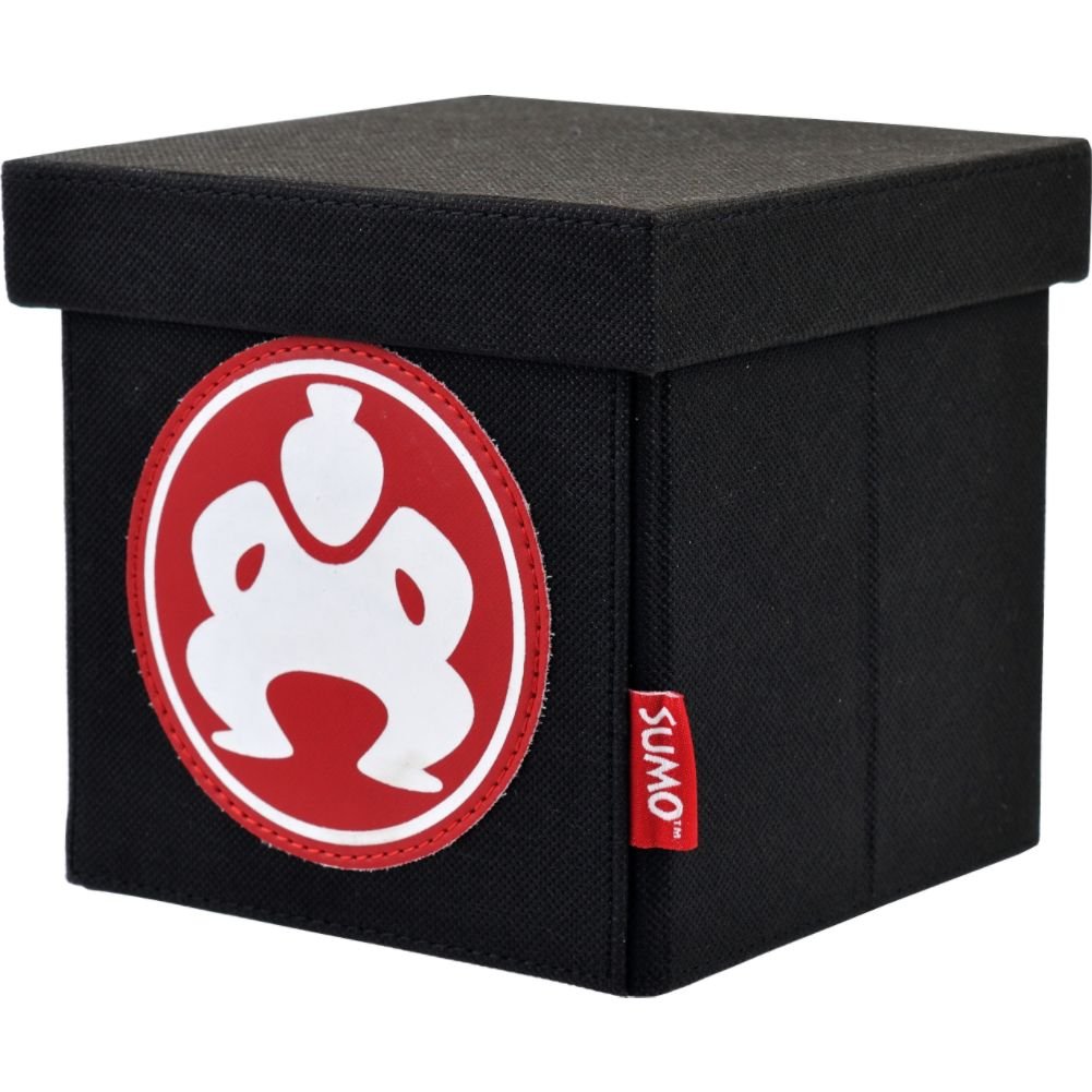 Mobile Edge 4-Inch Folding Furniture Cubes - Black | Stackable Storage Ottoman with Handle | Perfect for Living Room, Dorm & Office Organization