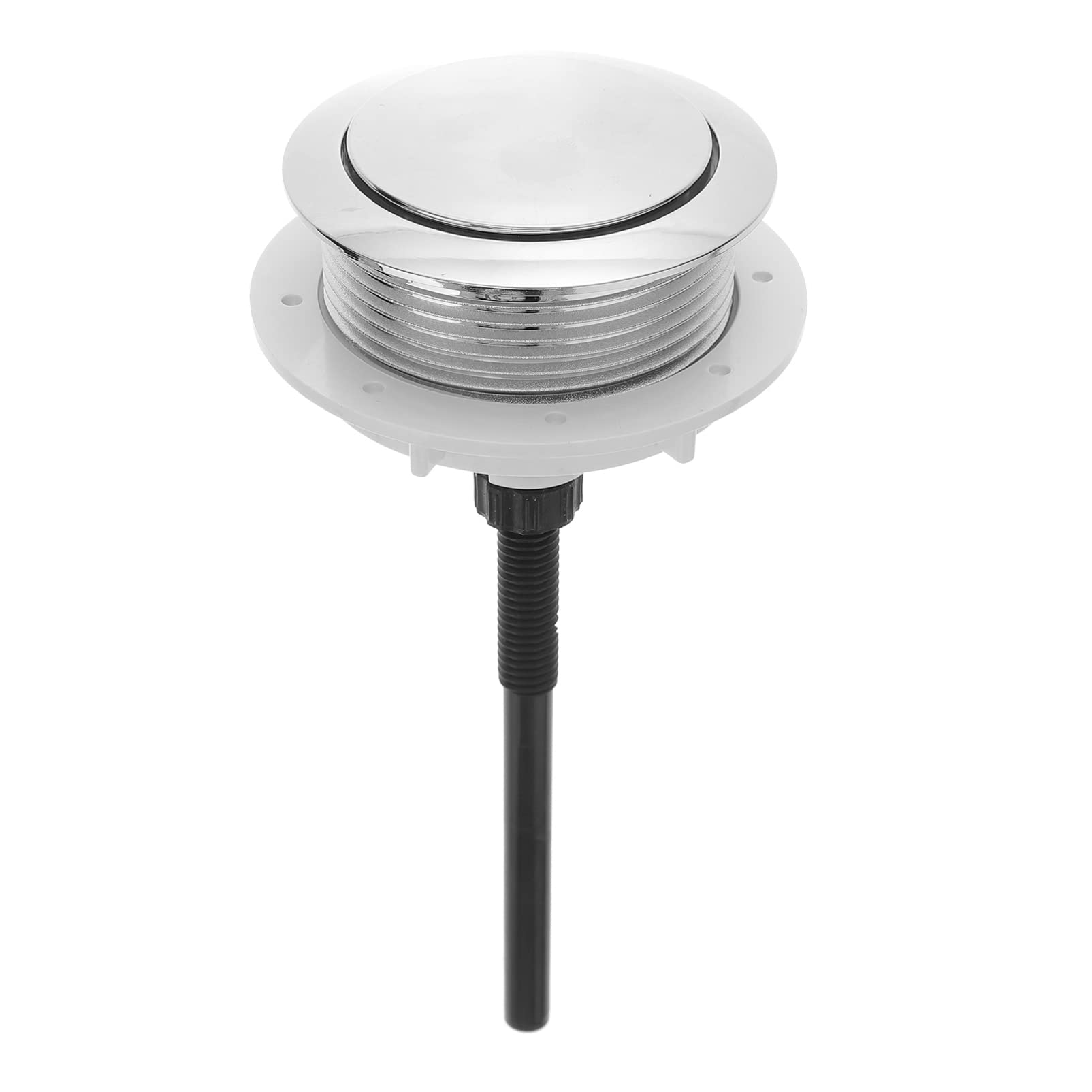 Healeved 1-Pack Single Button Toilet Tank Handle Replacement - Round Push Button for Toilet Flush Valve - Perfect for Bathroom Renovation & DIY Plumbing Repairs
