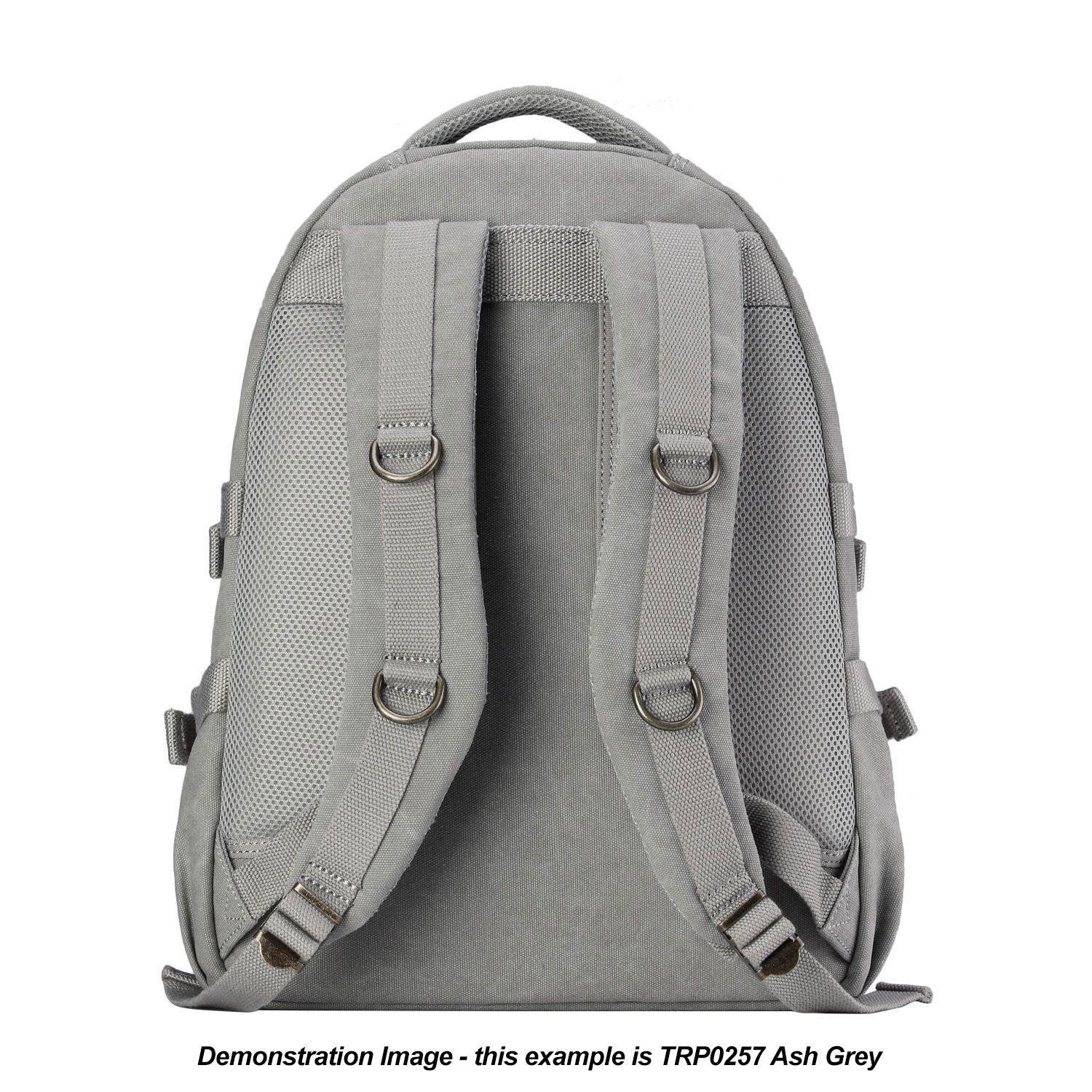 TRP0257 Troop London Classic Canvas Laptop Backpack - Large 15.6 Inch Waterproof Travel Backpack for Men & Women - Perfect for Work, School, College & Business Trips