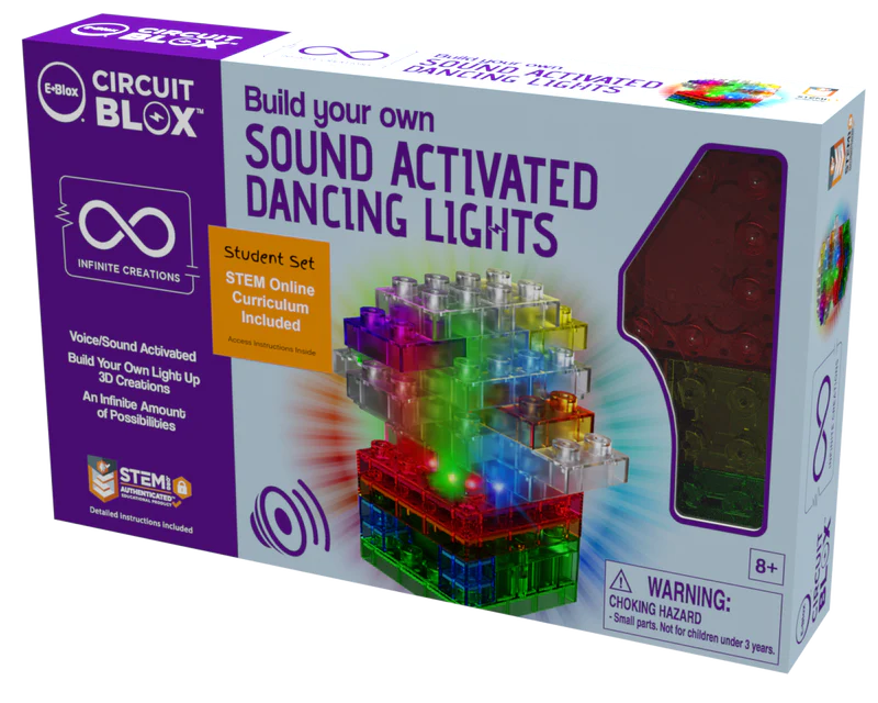 Circuit Blox™ BYO Sound Activated Dancing Lights Kit - STEM Learning Toy for Students - Perfect for Science Projects & DIY Electronics Experiments