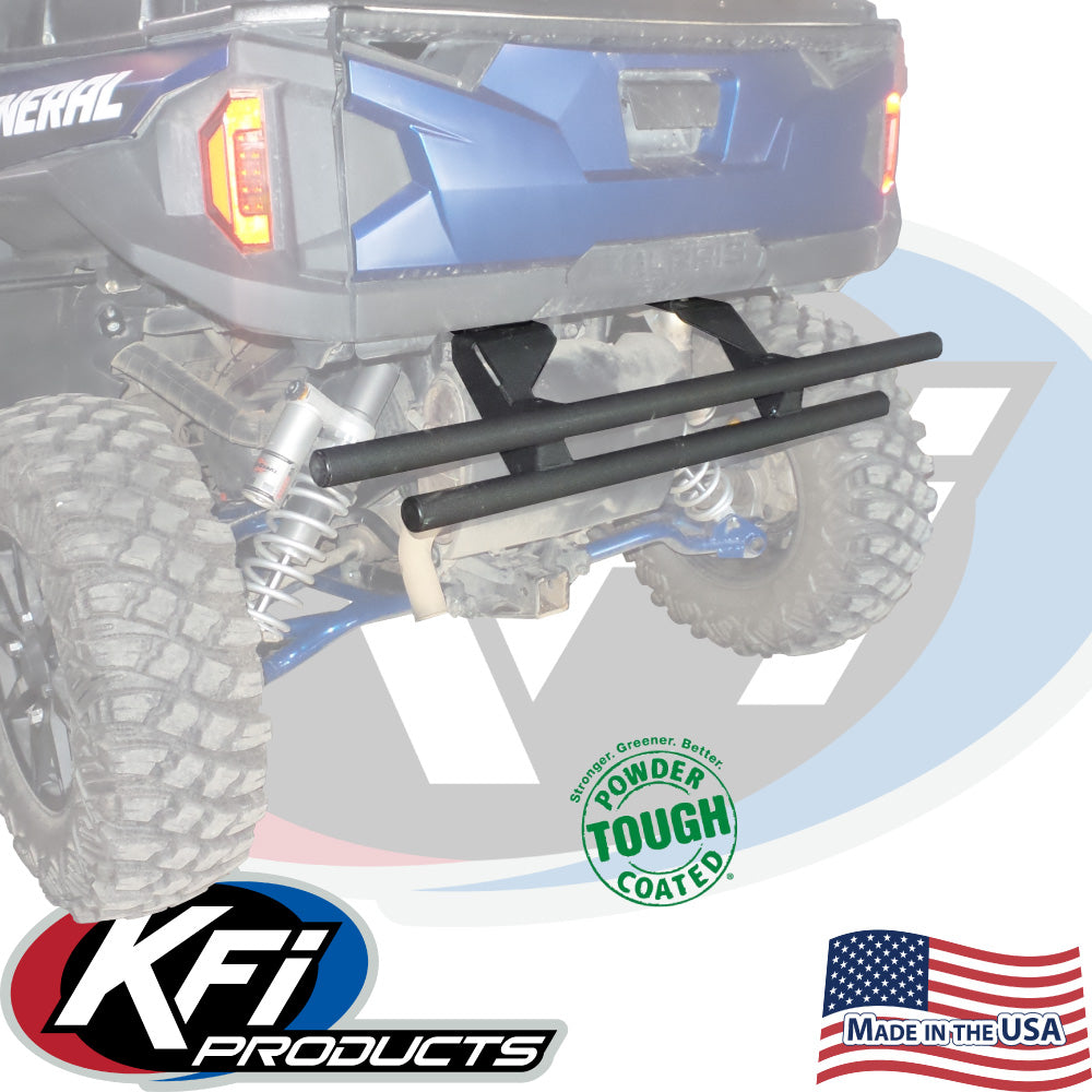 Polaris General Rear Bumper by KFI - Heavy Duty Steel Off-Road Bumper for UTV/ATV - Perfect for Trail Riding, Hunting & Off-Road Adventures