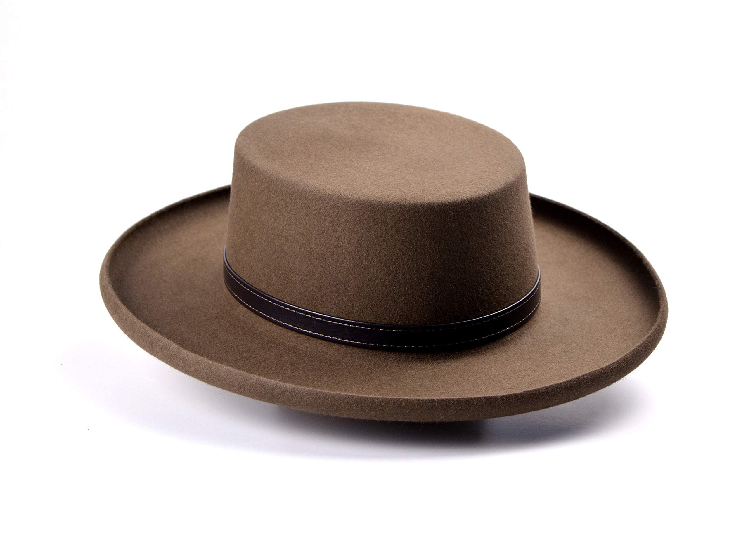 Premium Wide Brim Gambler Hat - The RANCHER - 100% Rabbit Fur Felt Cowboy Hat for Men & Women - Western Style, Sun Protection, Outdoor Rodeo & Country Fashion Accessory