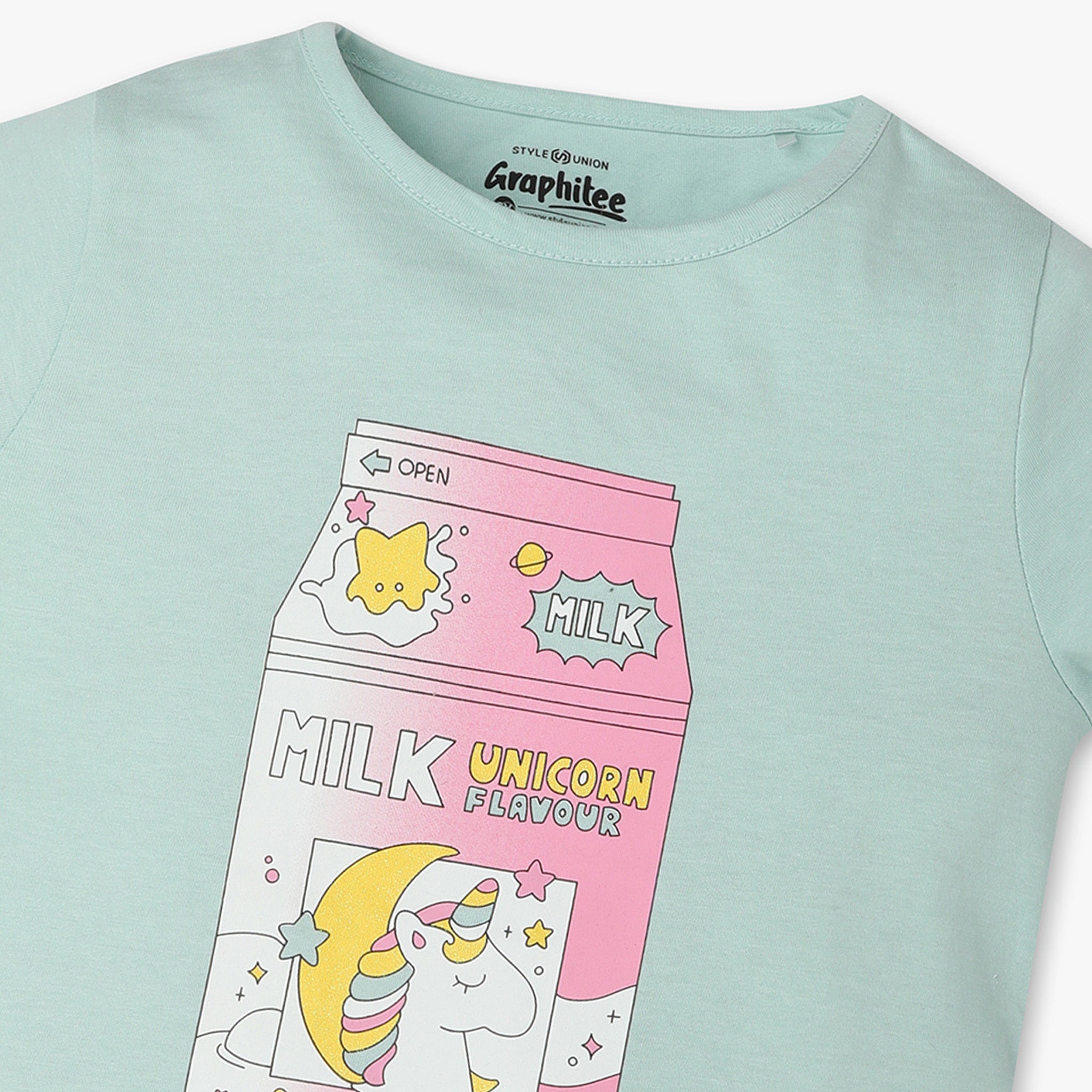 Girls Crew Neck Short Sleeve Graphic T-Shirt - Cute Playtime Design for Kids, School, Playdates & Everyday Outfits