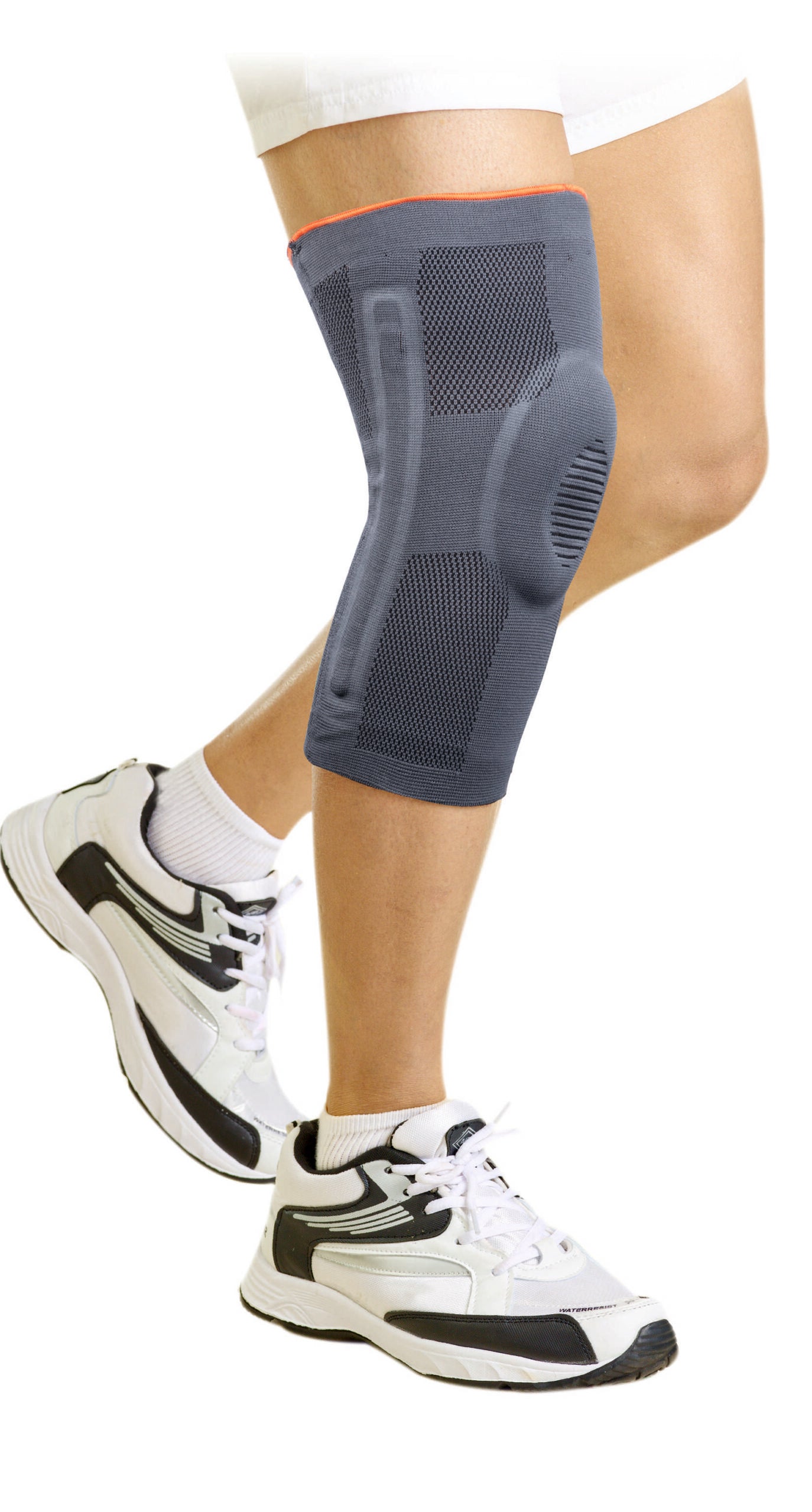 Dyna 3D Knee Brace - Adjustable Support for Running, Sports & Arthritis Relief - Lightweight & Breathable Gray Knee Support for Men & Women