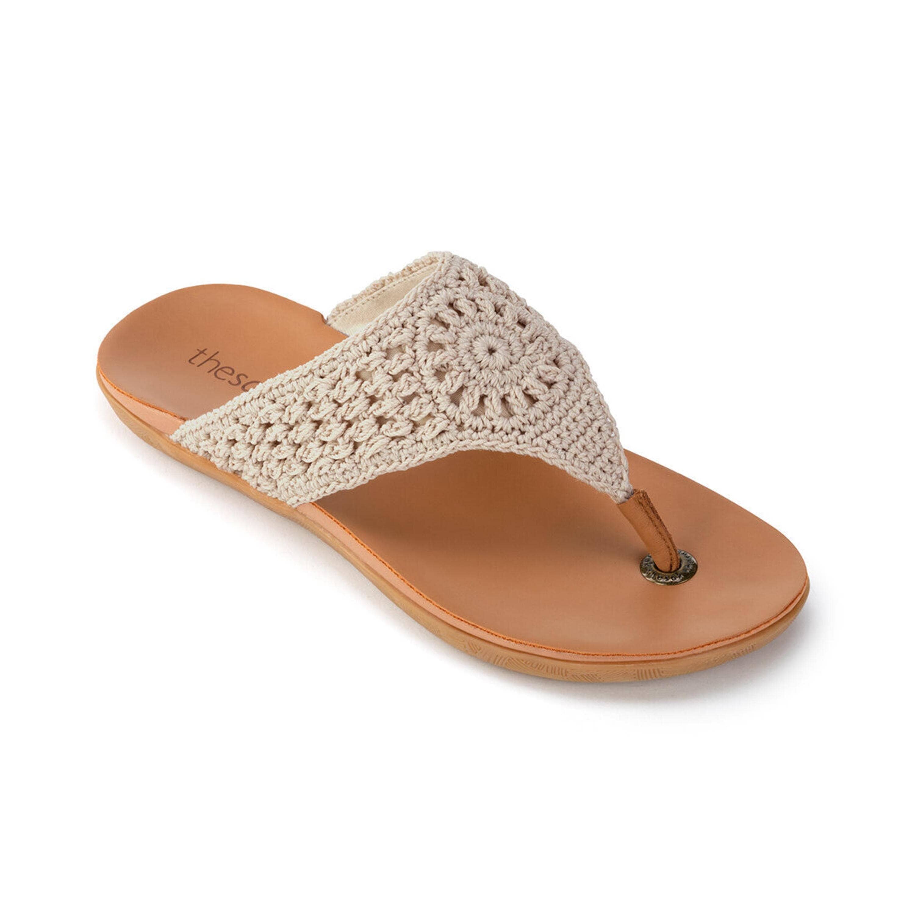 Hand Crochet Shana Sandal - Ecru Medallion Design | Bohemian Beach Sandals for Women | Perfect for Summer Vacations & Casual Outings