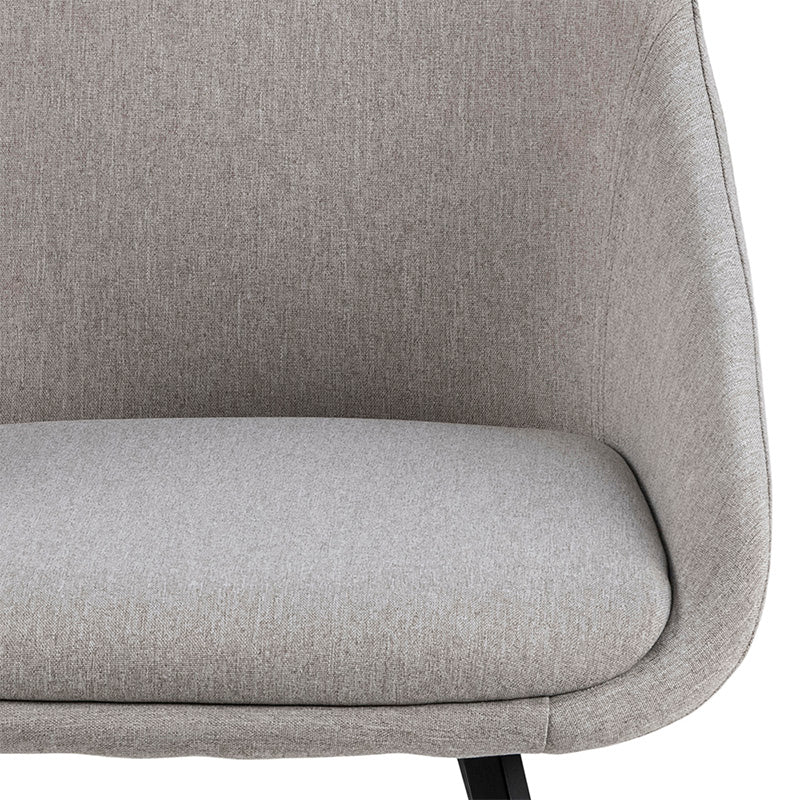 NILES Modern Dining Chair - Beige & Black Upholstered Accent Chair for Kitchen, Dining Room, or Home Office - Comfortable & Stylish Seating Solution