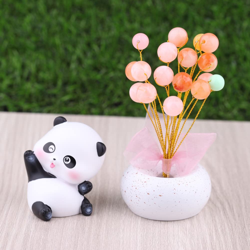 Cute Panda Car Dashboard Ornament - Resin Animal Figure for DIY Decoration, Cake Topper, and Home Accessories | Perfect for Car Interior, Birthday Cakes, and Gift Giving