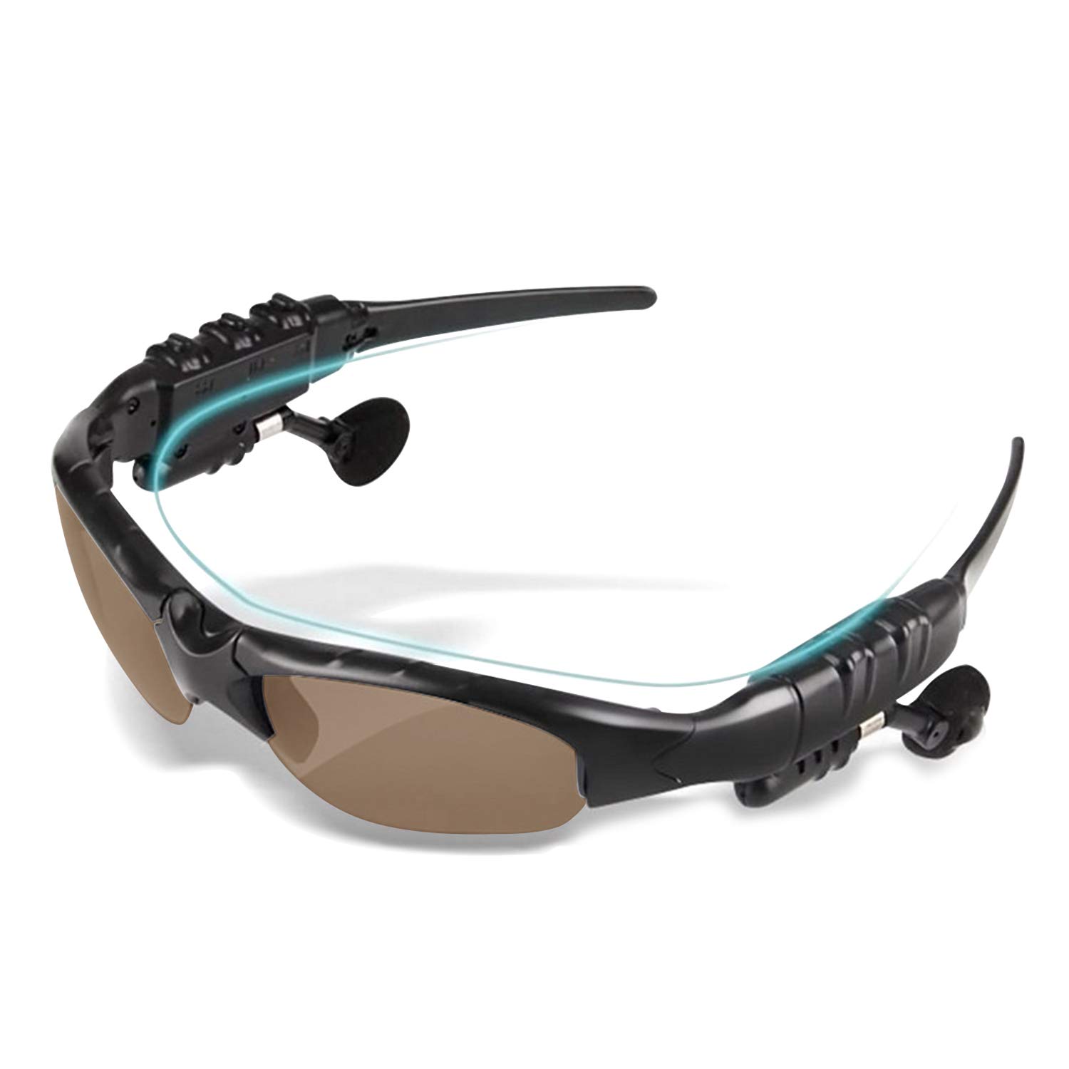 TechKen Bluetooth Sunglasses Headset - Wireless Music Glasses Compatible with iPhone, Samsung, LG Smartphones & Tablets - Perfect for Running, Cycling, and Outdoor Activities