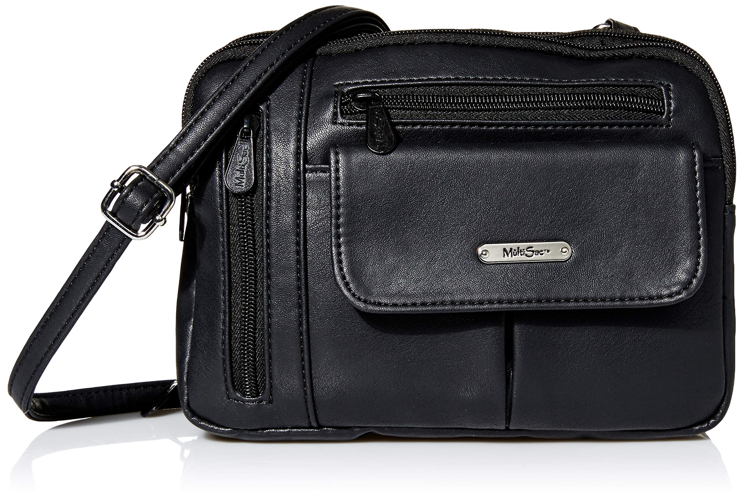 MultiSac Zippy Triple Compartment Crossbody Bag for Women - Stylish & Spacious Anti-Theft Purse for Travel, Work & Daily Use