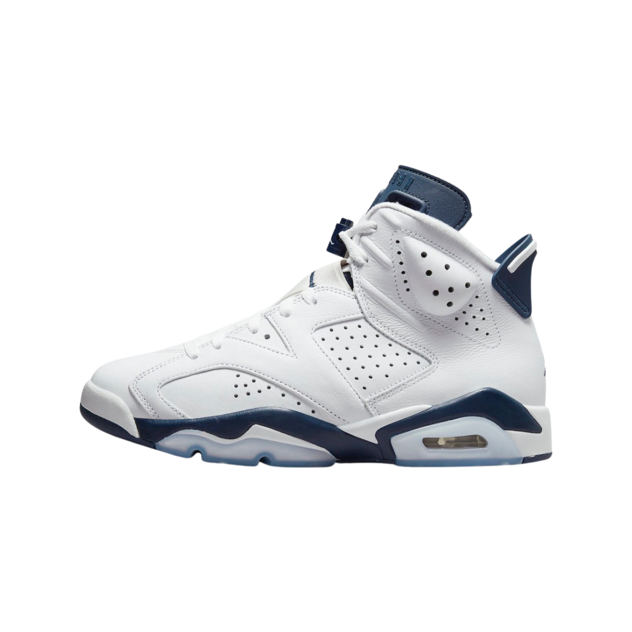Air Jordan 6 Retro Men's Basketball Shoes - White/Midnight Navy (2022 Release) | Classic Sneakers for Streetwear & Basketball Games