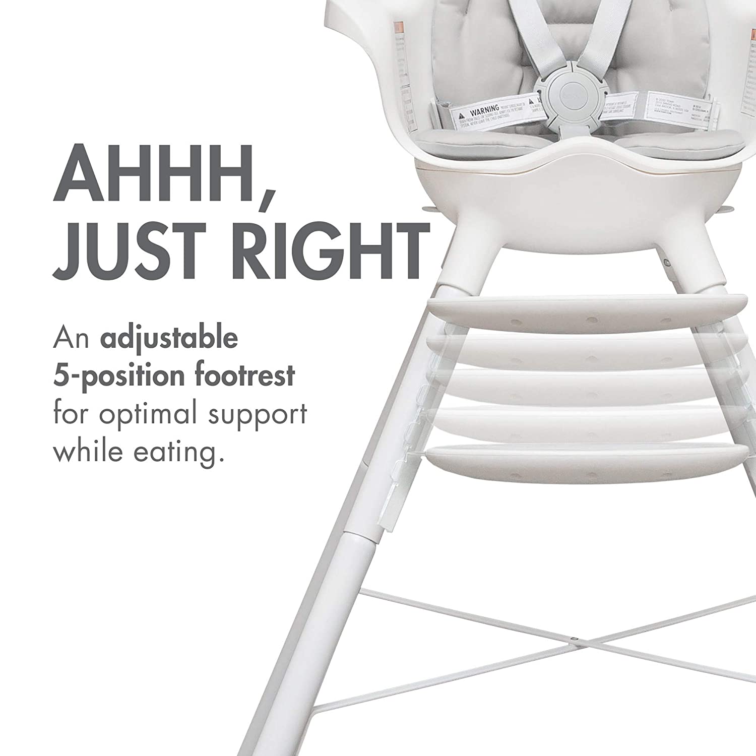 Boon Grub Adjustable High Chair for Babies & Toddlers - Dishwasher Safe, Easy to Clean - Perfect for Home, Restaurant & Travel Use