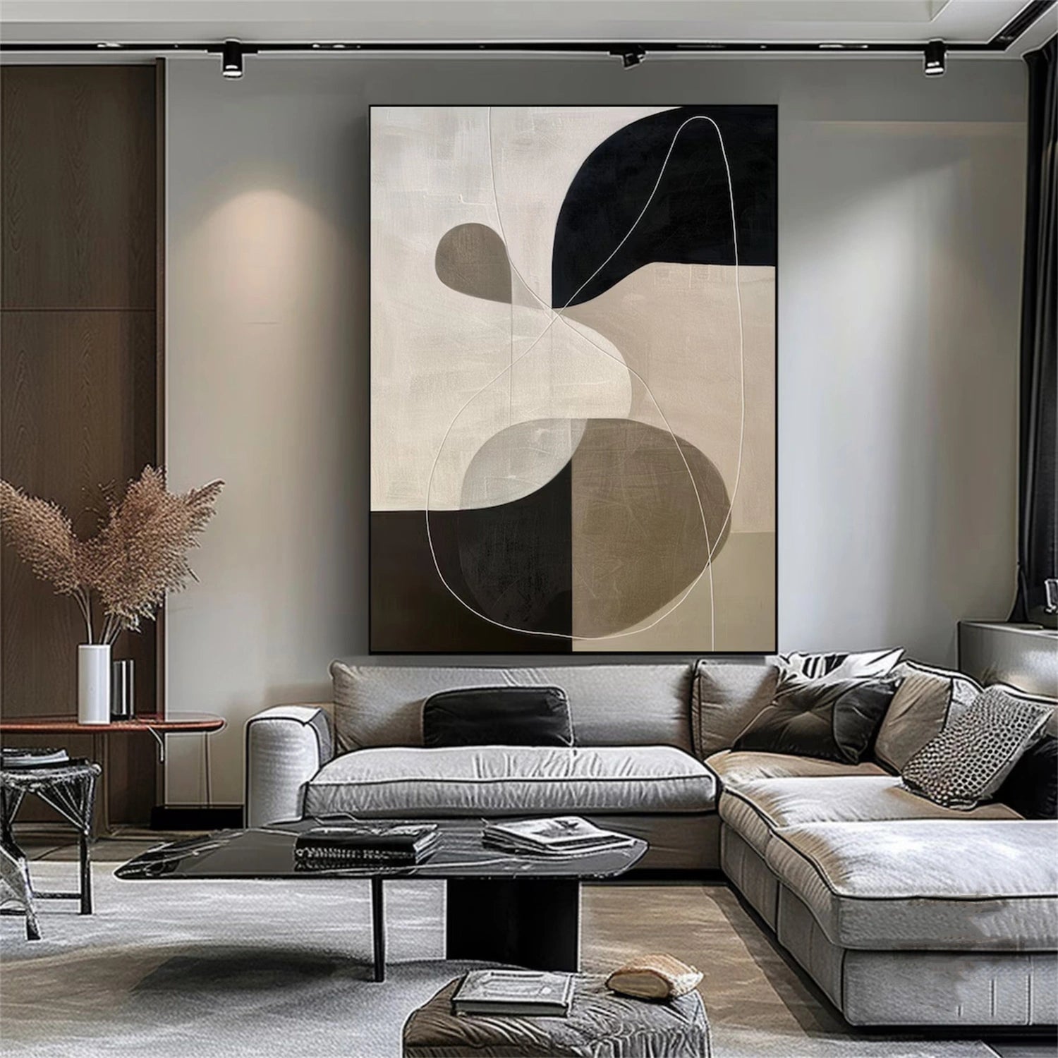 Custom Size Abstract Wall Art Painting #AB 282 - Modern Home Decor for Living Room, Bedroom & Office