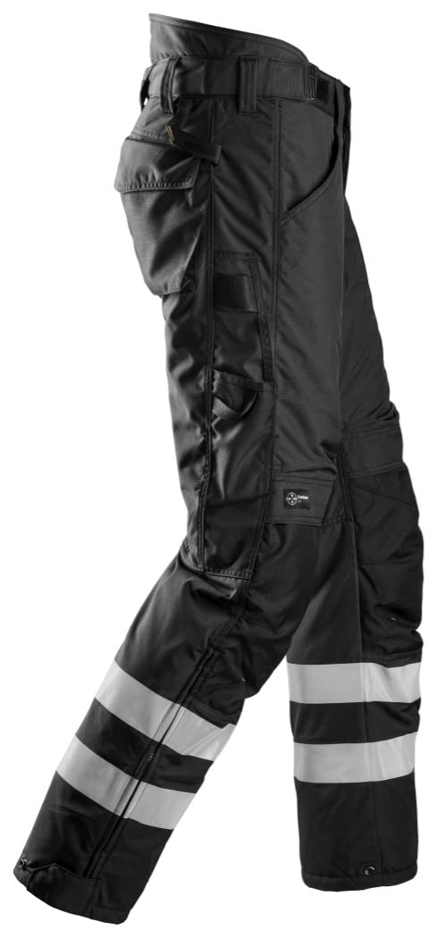 AllroundWork Insulated Work Pants for Men - Thermal Winter Workwear (Black, Large) - Durable & Comfortable for Construction, Outdoor Jobs & Cold Weather Activities