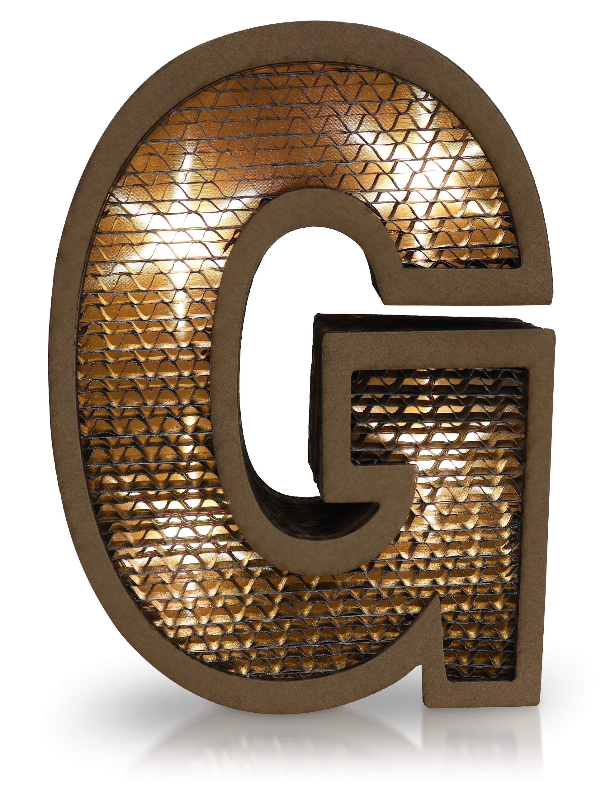 LED Light Paper Marquee Letter G - Battery Operated Wall Decor with Bright Lights - Large Decorative Alphabet for Bedroom, Nursery, Living Room & Birthday Parties - Perfect for Home Decor, Wedding Signs, Baby Showers and Photo Backdrops