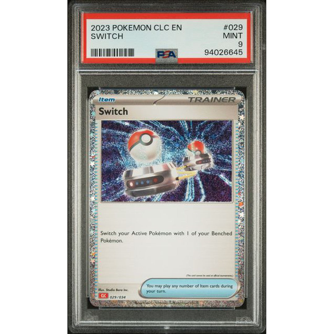2023 Pokemon Classic Collection Switch Card 029/034 PSA 9 Mint Condition - Perfect for Collectors, Gaming Tournaments & Pokemon TCG Battles