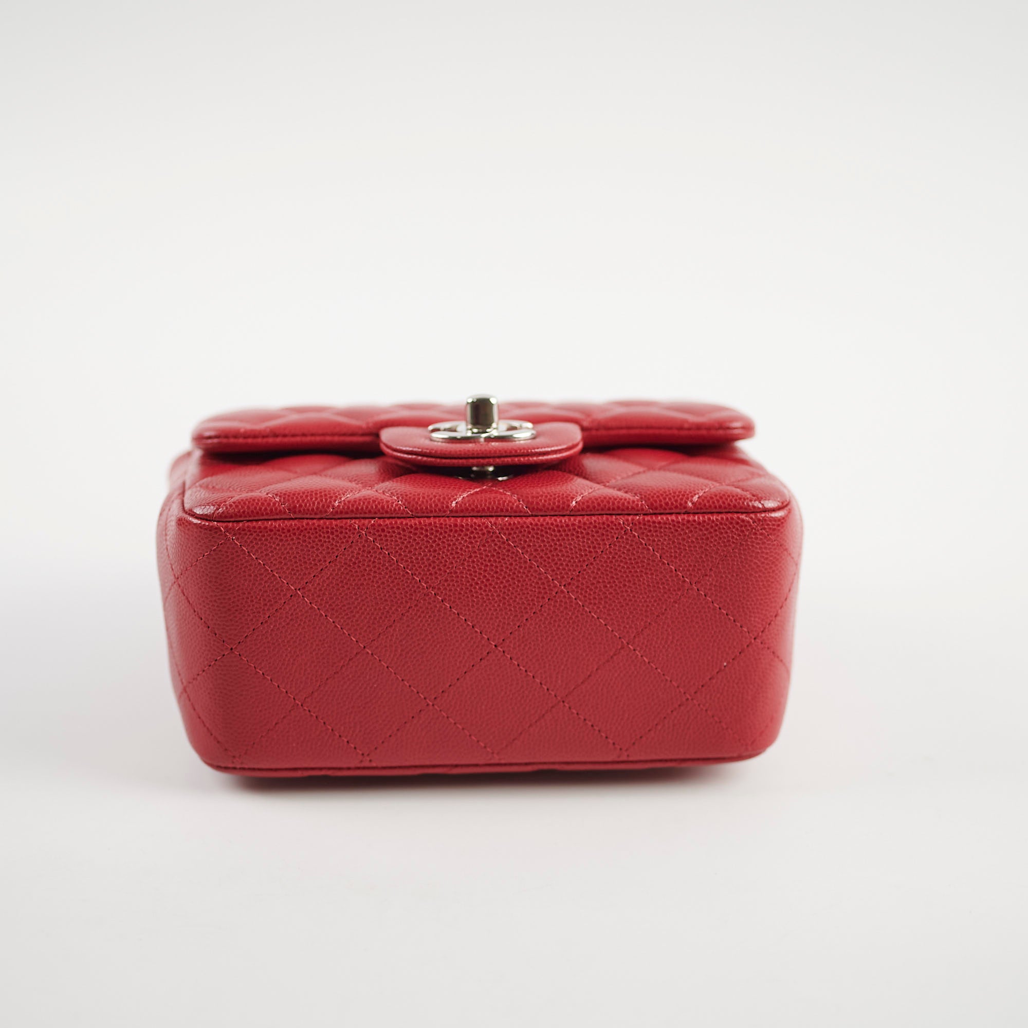 Chanel Mini Square Caviar Leather Red 26 Series Crossbody Bag - Perfect for Evening Parties, Date Nights & Luxury Fashion Accessories