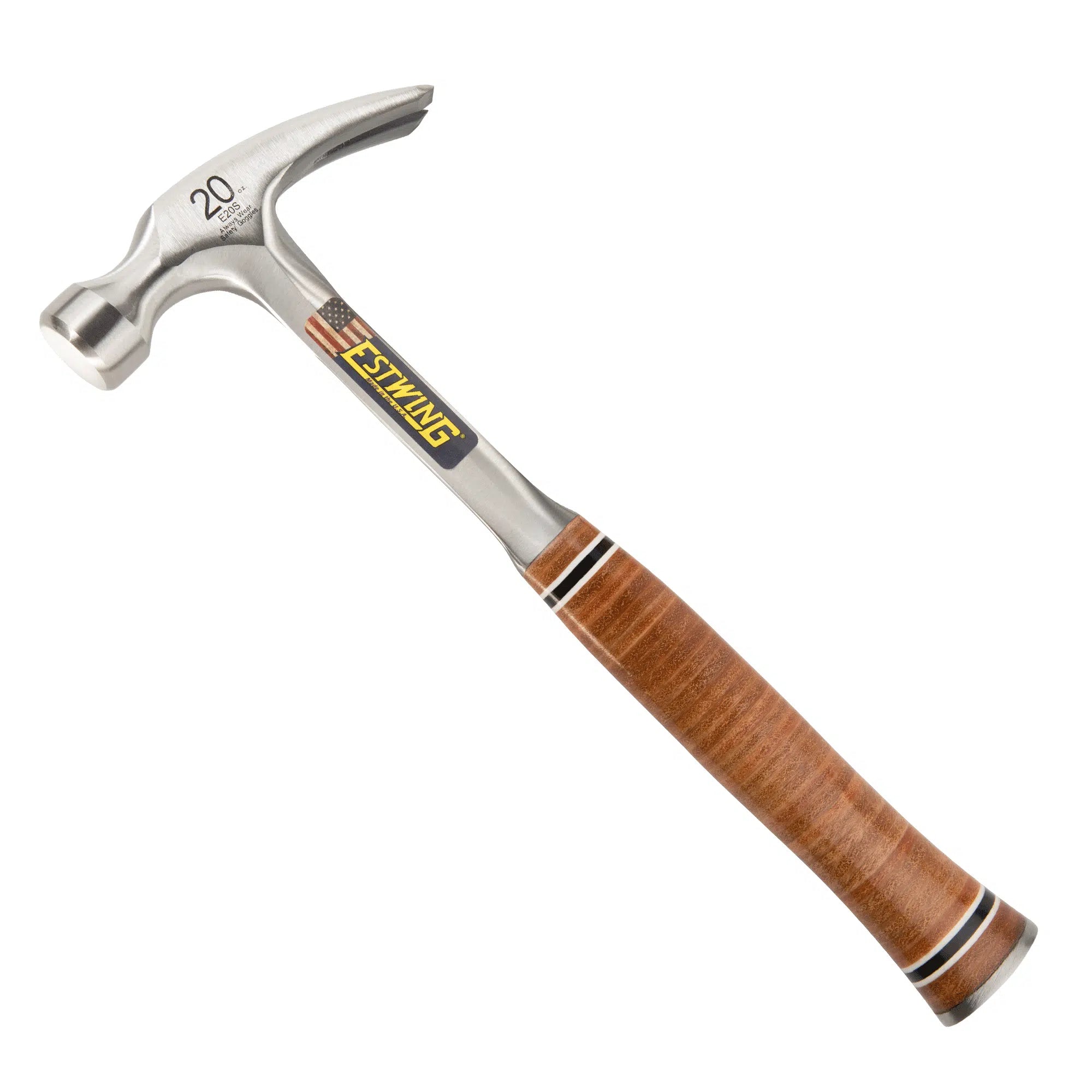 Estwing E xxS Straight Framing & Nail Hammer with Leather Handle - Perfect for Carpentry, Construction & DIY Home Projects