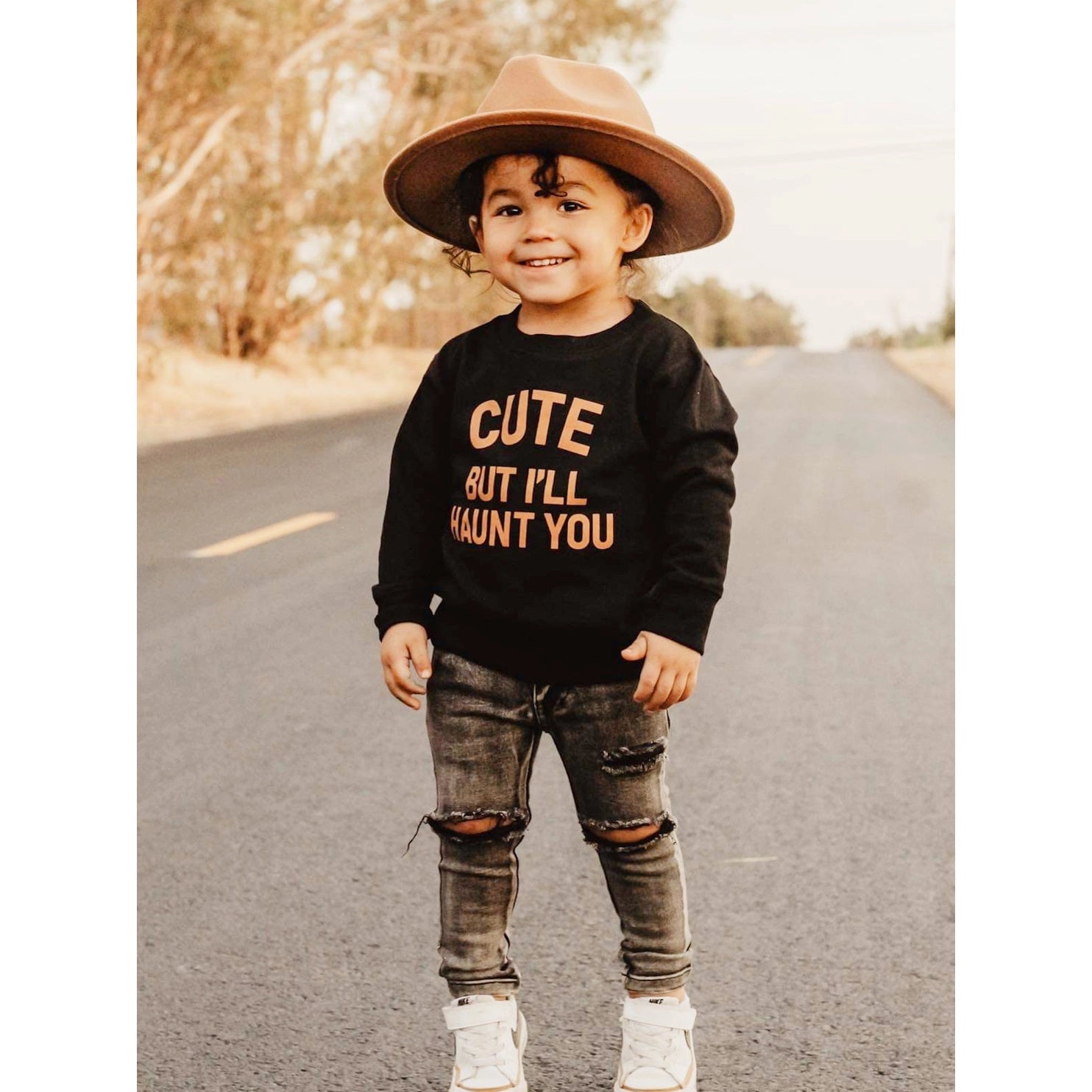 Cute But I'll Haunt You Sweatshirt - Funny Halloween Ghost Sweater for Women & Men | Perfect for Halloween Party, Spooky Outfits & Casual Wear