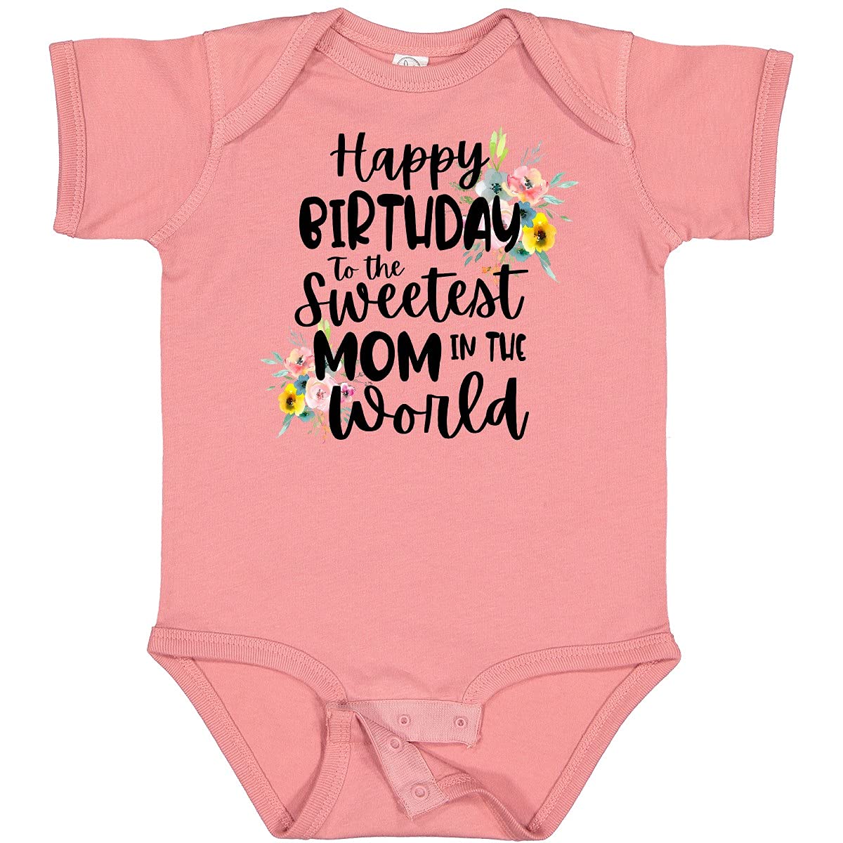 Happy Birthday to The Sweetest Mom in The World Baby Bodysuit - Cute Infant Onesie for Birthday Celebrations & Family Photos | Perfect Gift for New Moms
