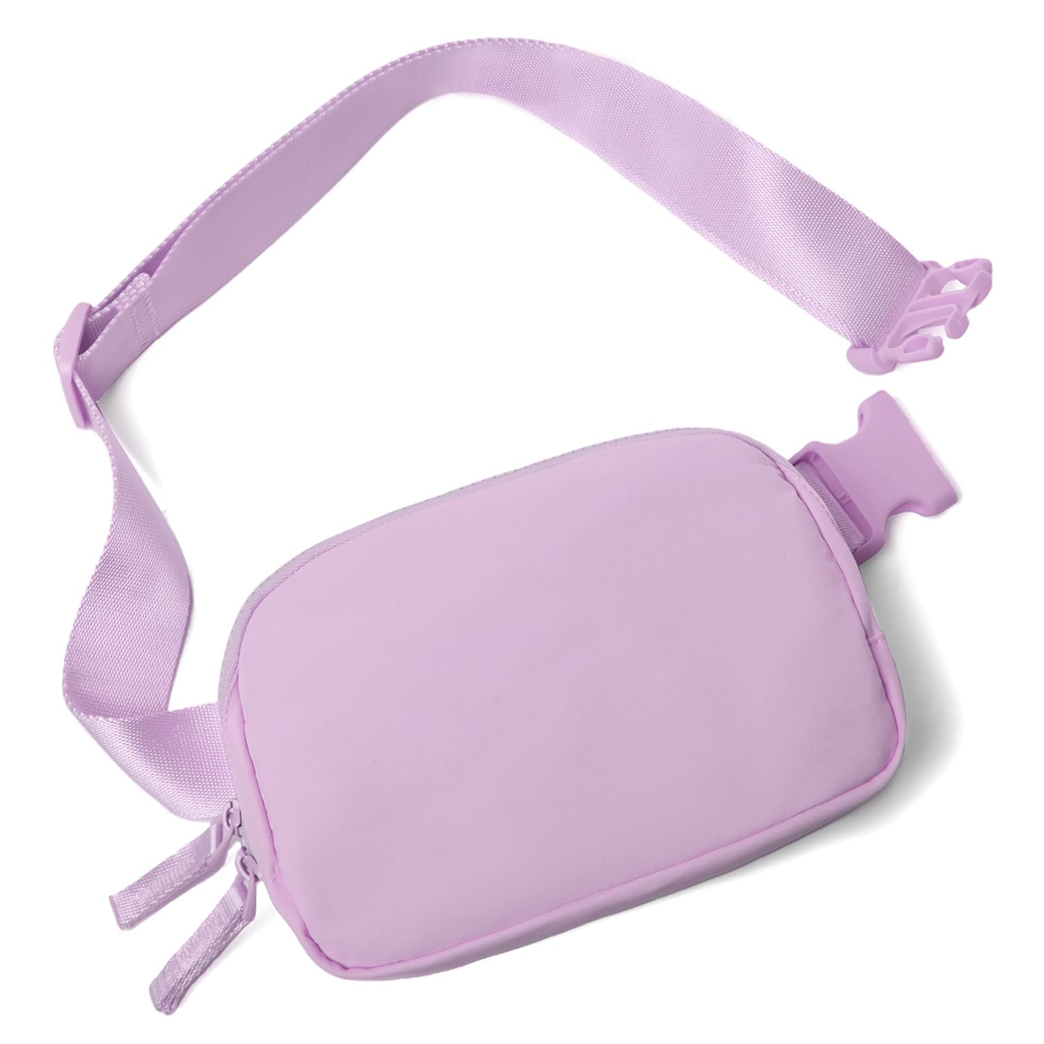 Women's Crossbody Fanny Pack with Two-Way Zipper - Adjustable Strap Waist Bag for Everyday Use - Fashionable Belt Bag for Women, Teen Girls & Men (Lavender) - Perfect for Travel, Shopping, Concerts & Outdoor Activities