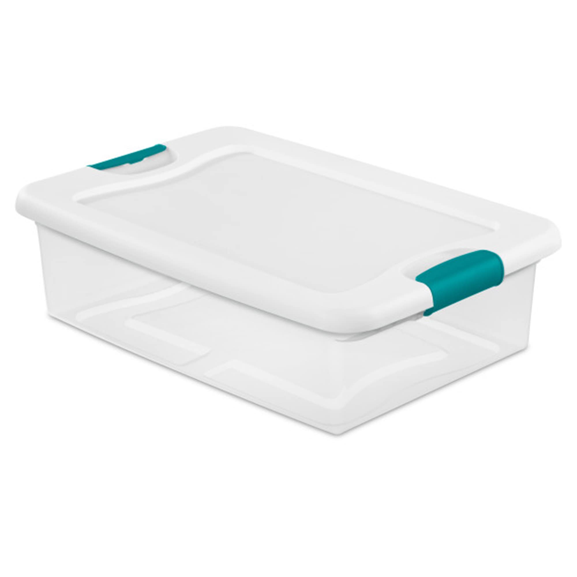 Sterilite 32 Quart Clear Stackable Storage Containers with White Latching Lids - 30 Pack Organizing Solution for Home, Office & Garage Storage - Perfect for Closet Organization, Holiday Decorations & Toy Storage
