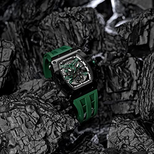 TSAR BOMBA Luxury Automatic Watch for Men - Japanese Mechanical Movement, 50M Waterproof, Stainless Steel Case, Sapphire Crystal, Big Face - Perfect for Business, Formal Events & Unique Fashion Gifts