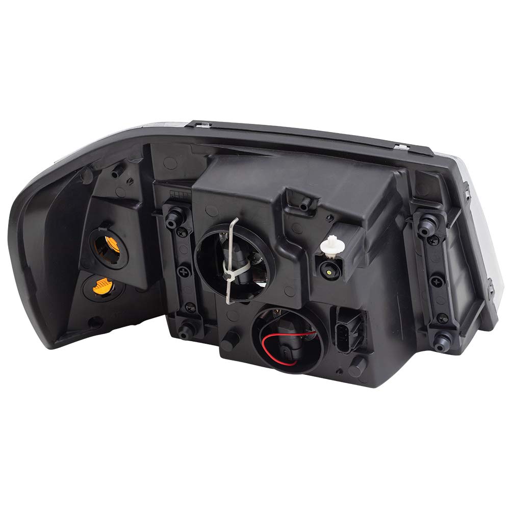 Brock Replacement Headlight Assembly Set - Driver & Passenger Side Compatible with 2002-2009 GMC Envoy (Part# 15866071, 15866070) | Direct Fit Replacement for Improved Night Visibility & Safety Driving
