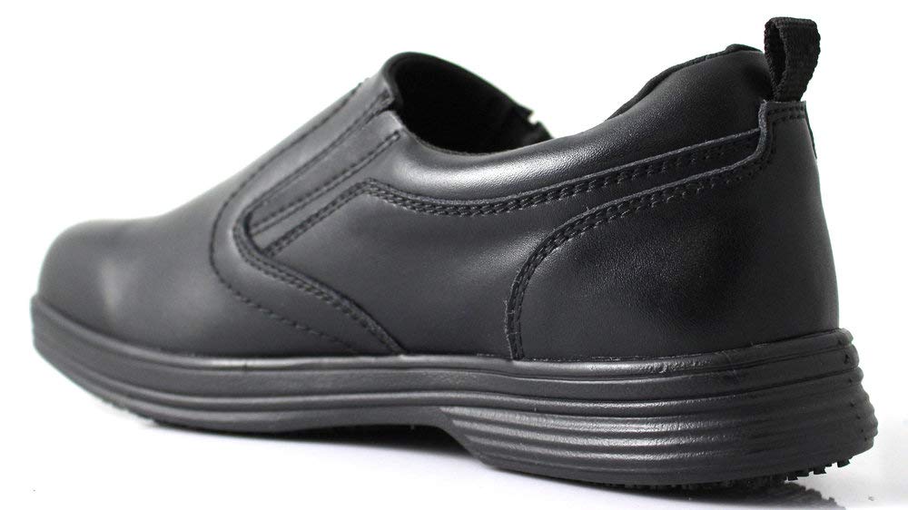 Laforst Men's 8411 Non-Slip Work Shoes - Waterproof & Stain Resistant Microfiber - Comfortable Slip-Resistant Shoes for Restaurant Servers, Chefs & Food Service Workers