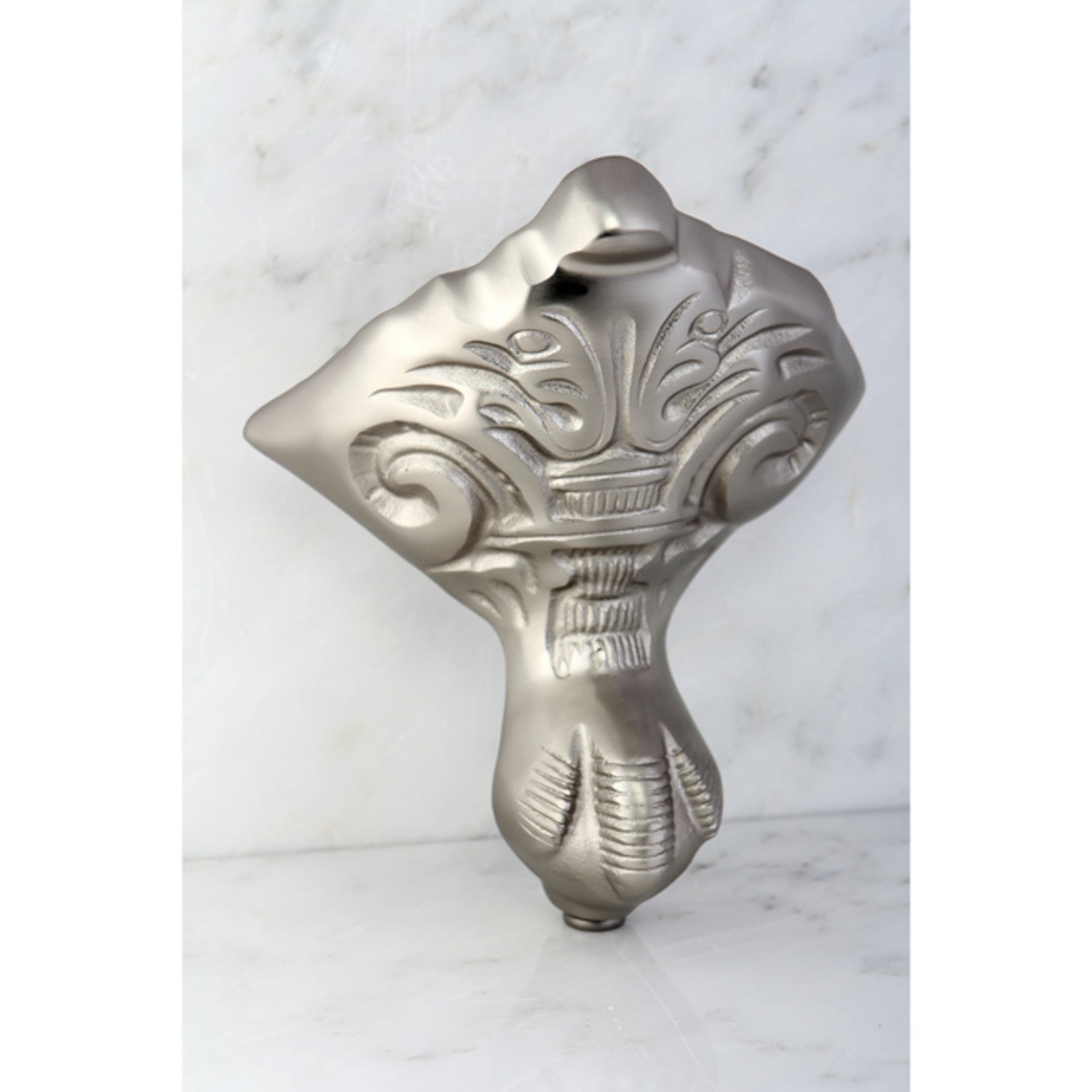 Aqua Eden VCTNB8 4-Piece Eagle Claw Cast Iron Bathtub Feet Set in Brushed Nickel Finish - Perfect for Vintage & Modern Bathroom Renovations