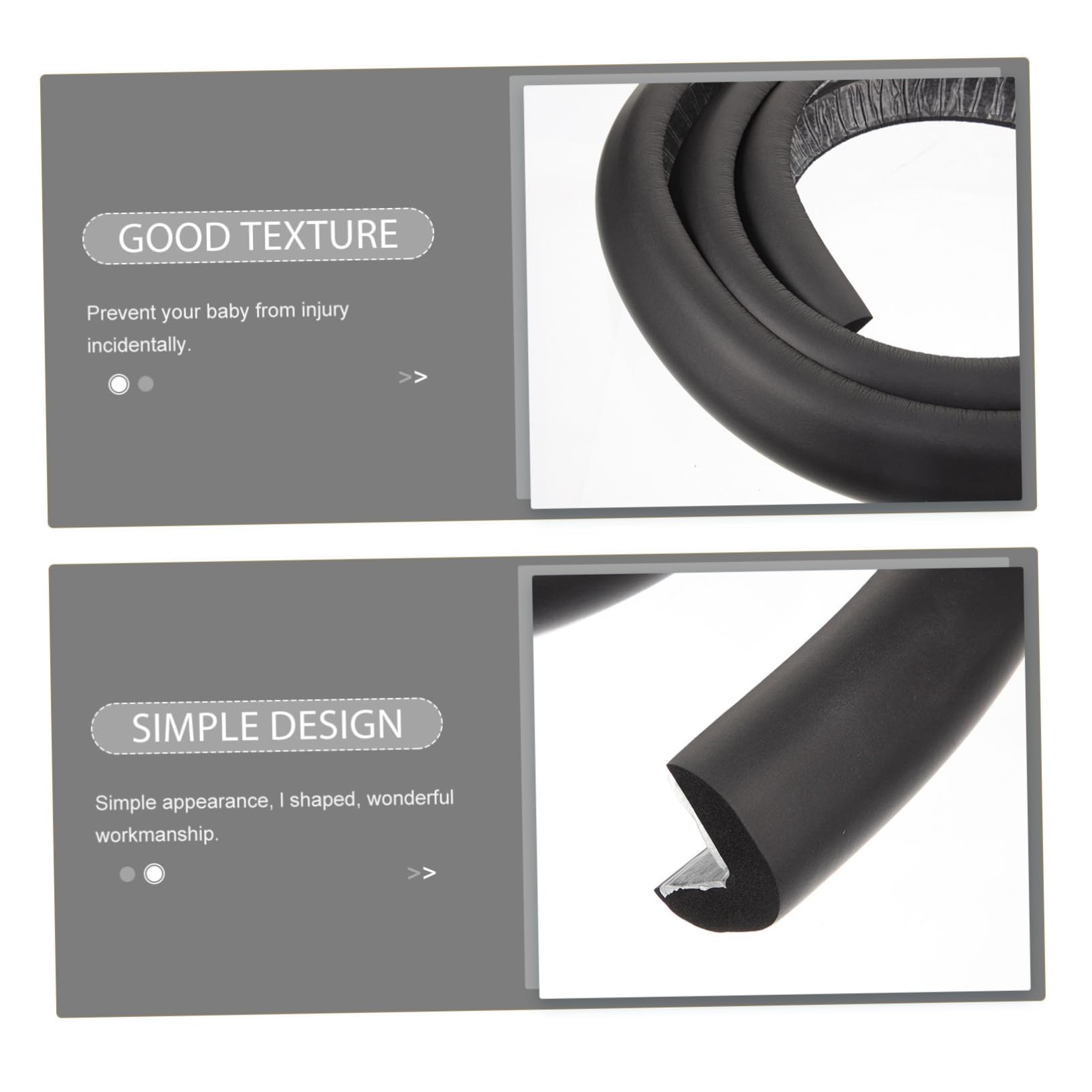 Ibasenice Simple Install Desk Edge Protectors - Baby Safety Corner Guards for Tables & Furniture (Set of 4) | Childproof Sharp Edge Covers for Home, Office & Nursery Safety