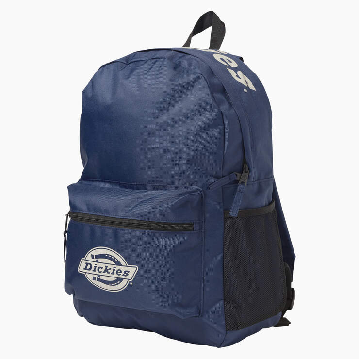 DICKIES Logo Printed Backpack for Men & Women - Durable Navy Blue School & Travel Backpack - Perfect for College, Work, Hiking & Everyday Use