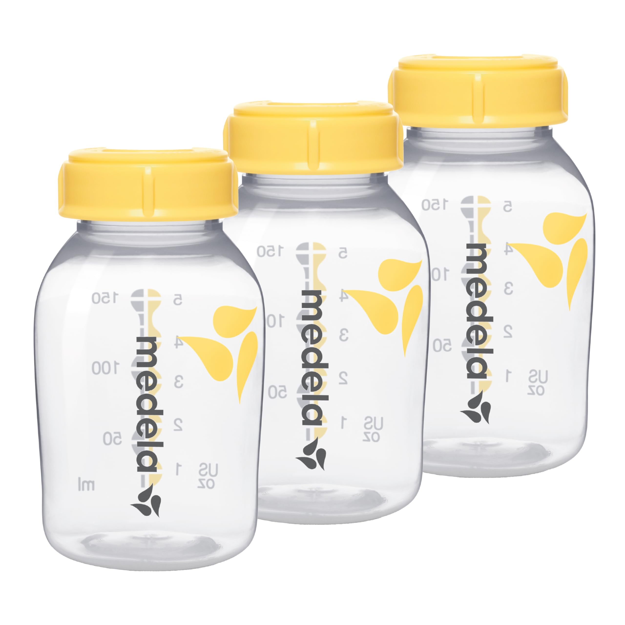Medela Breastmilk Storage Bottles - 3 Pack (150ml/5oz Each) - BPA Free Baby Feeding Bottles for Breastfeeding Moms - Perfect for Pumping, Storing & Feeding On The Go