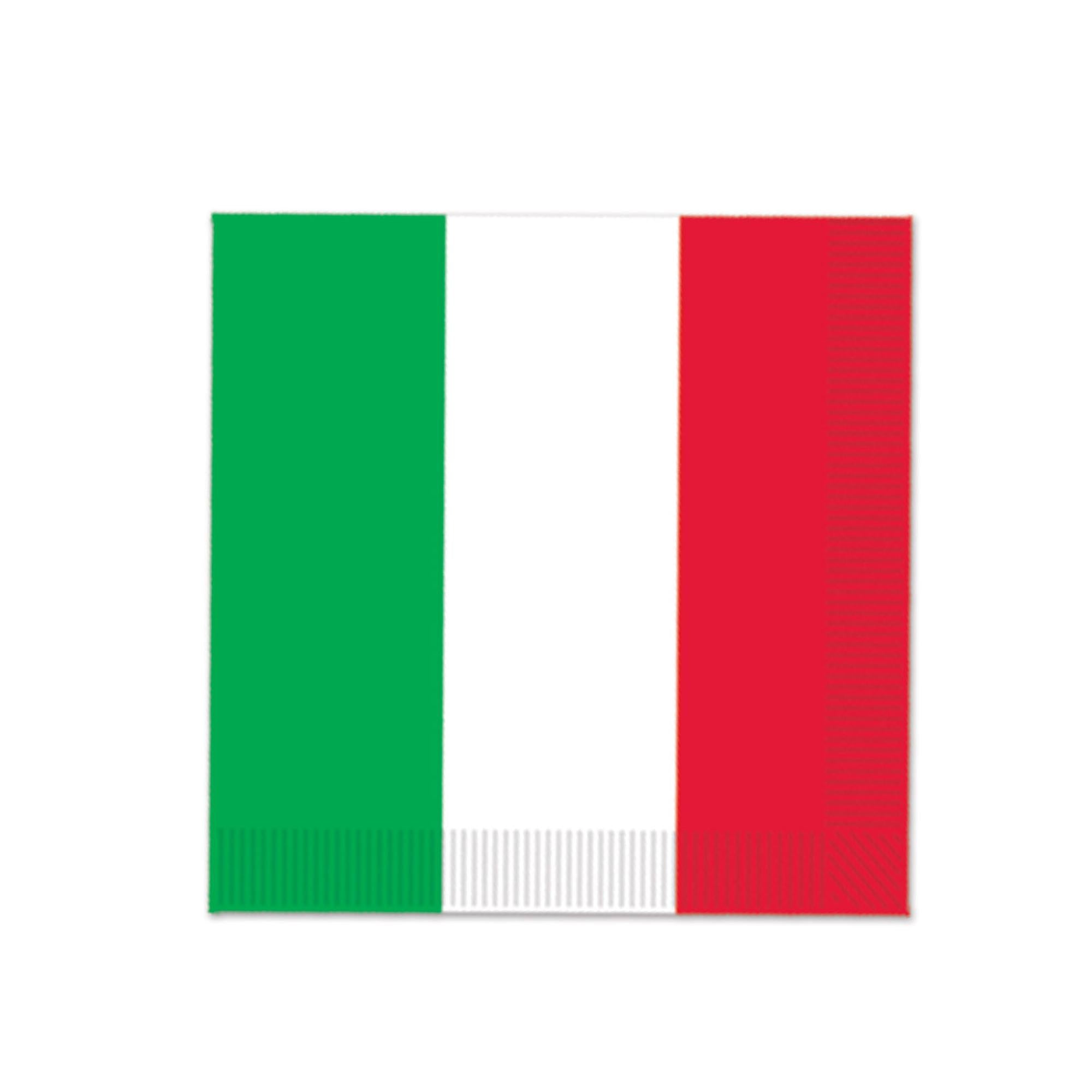 Fiesta Red, White & Green Beverage Napkins - Pack of 50 | Colorful Party Napkins for Cinco de Mayo, Christmas & Patriotic Celebrations | Perfect for Weddings, BBQs & Festive Gatherings