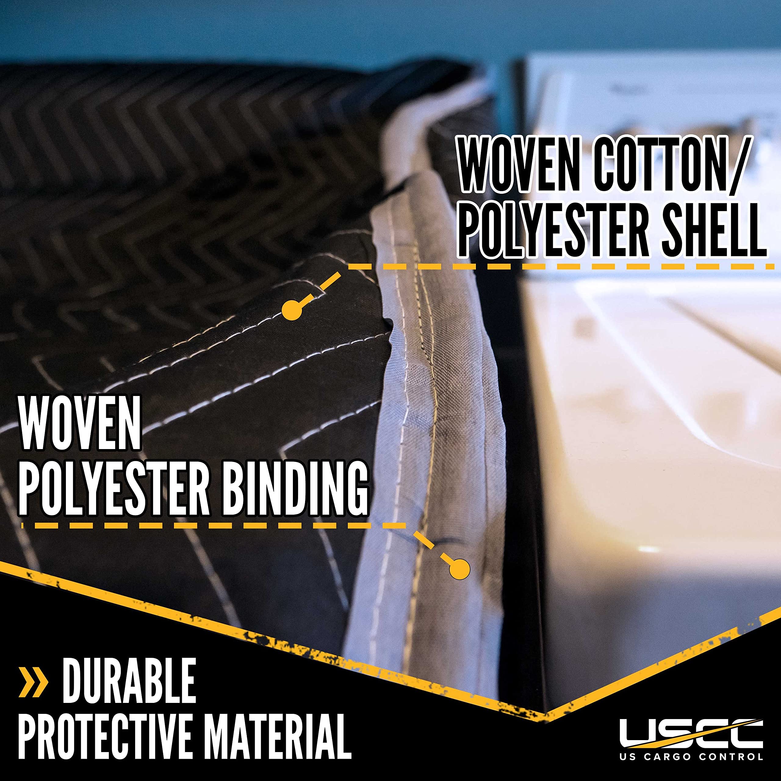 Quilted Washer Dryer Covers 30x46 (2-Pack) - Moving & Storage Furniture Pads for Appliances