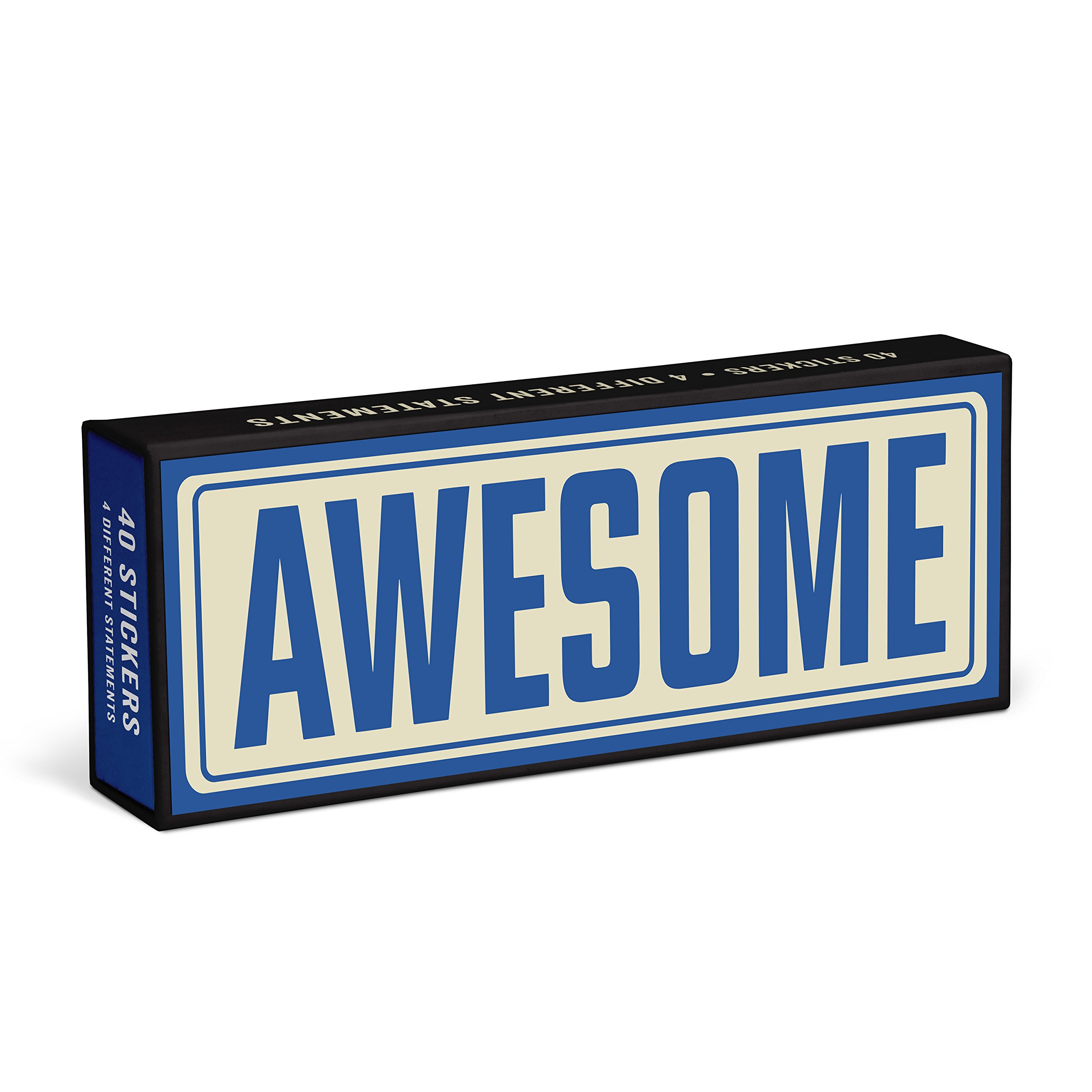 Knock Knock Statement Stickers Set - 40 PCS Motivational Stickers (10 Each Design: Awesome, Genius, Yay!, Hell Yes) - Perfect for Planners, Journals, Scrapbooks & Water Bottles