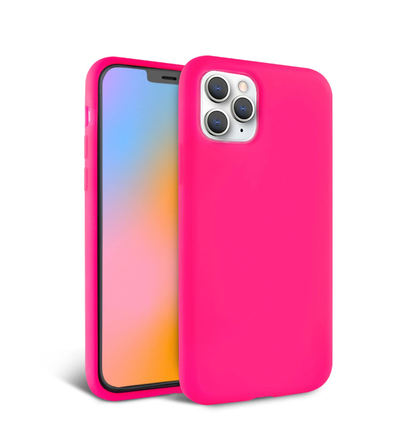 Neon Pink iPhone 11 Pro Max Case - Shockproof Flexible Protective Cover with Slim Fit - Perfect for Everyday Use, Gym & Outdoor Activities