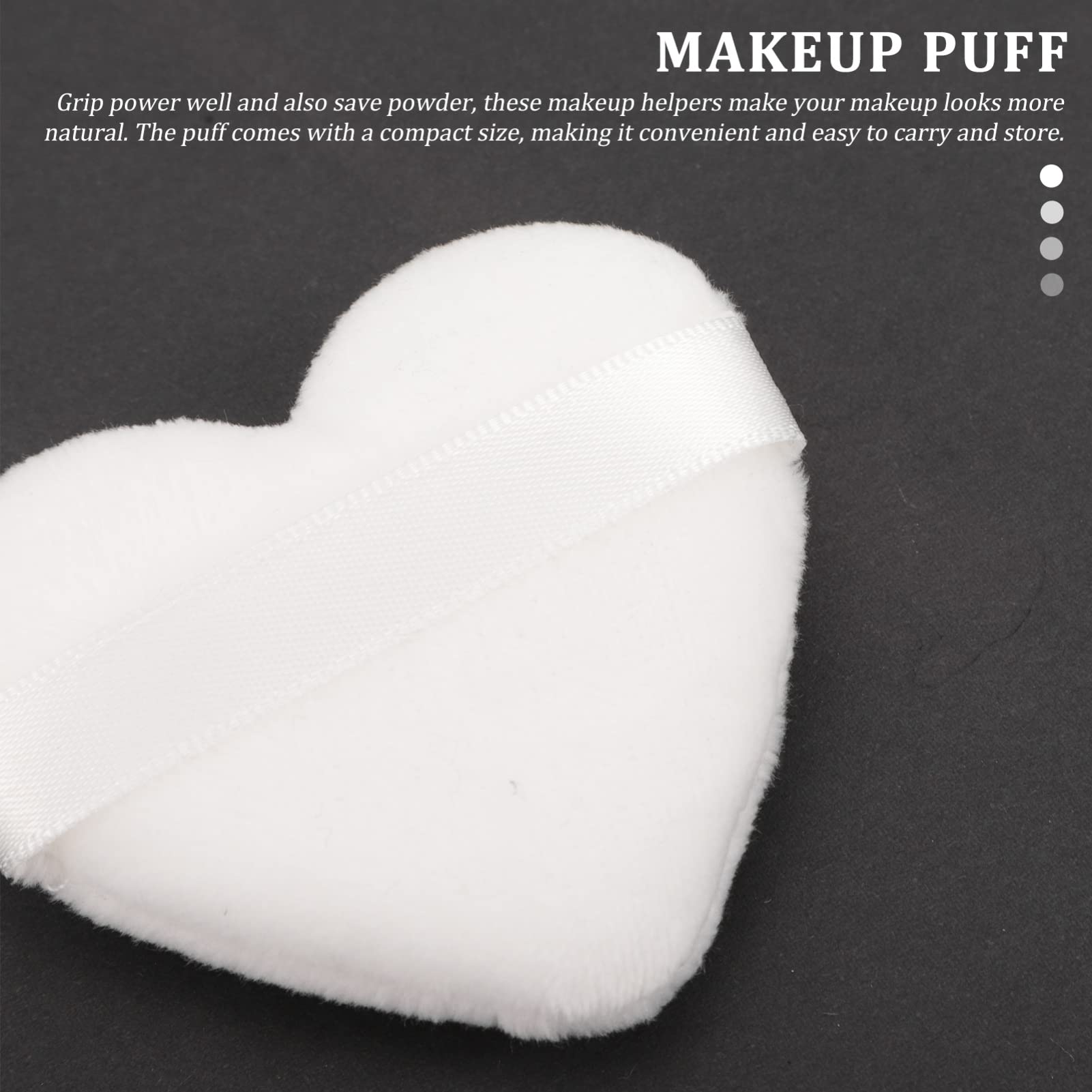 8pcs Heart-Shaped Pressed Powder Puffs - Premium Makeup Sponges for Loose Powder, Contouring & Under Eyes | Soft Cosmetic Blenders for Women & Girls | Ideal for Daily Makeup & Professional Use (White)
