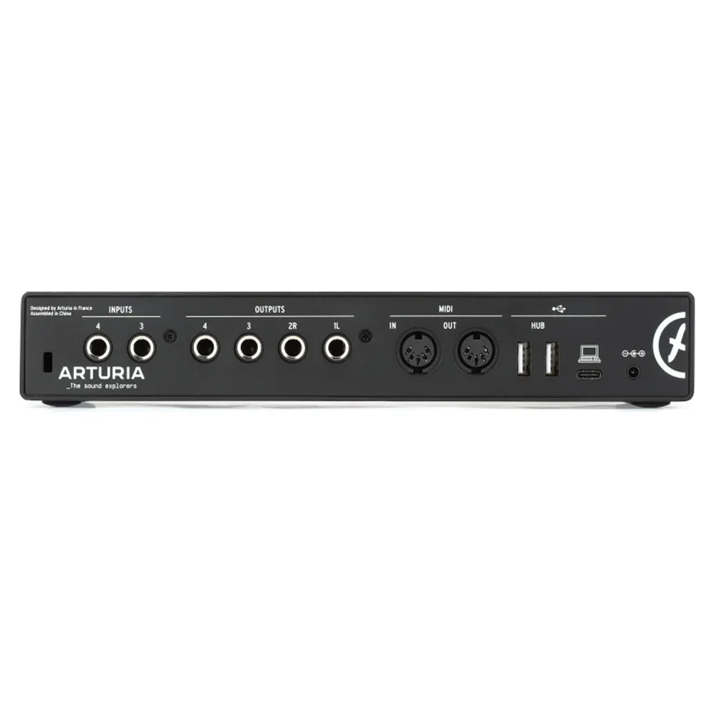 Arturia MiniFuse 4 Portable 4x4 USB Audio Interface with MIDI Connectivity - Compact Recording Studio Solution for Home & Professional Music Production (Black)