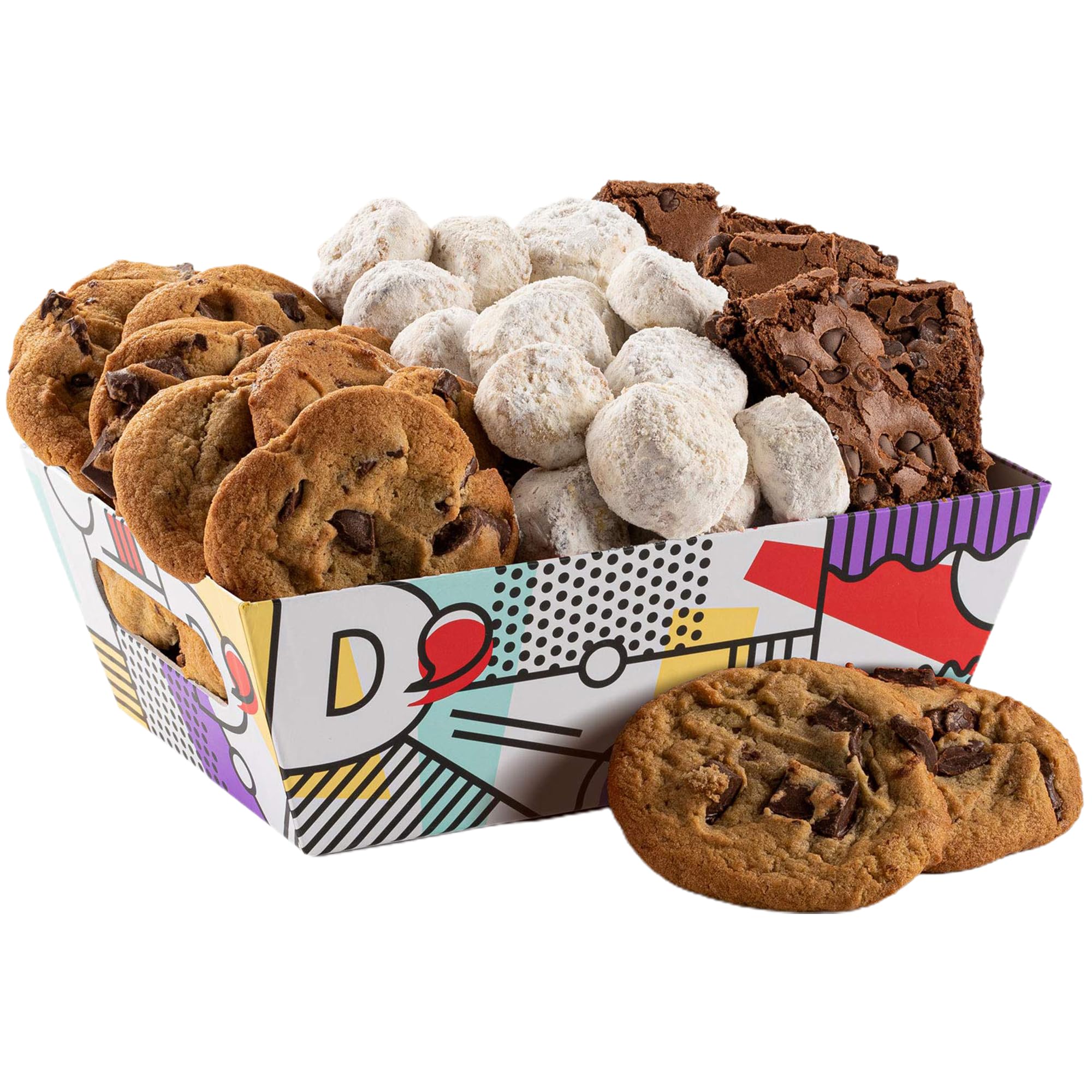 Gourmet Cookies & Brownies Gift Box - Fresh Baked Treats for Holidays & Parties
