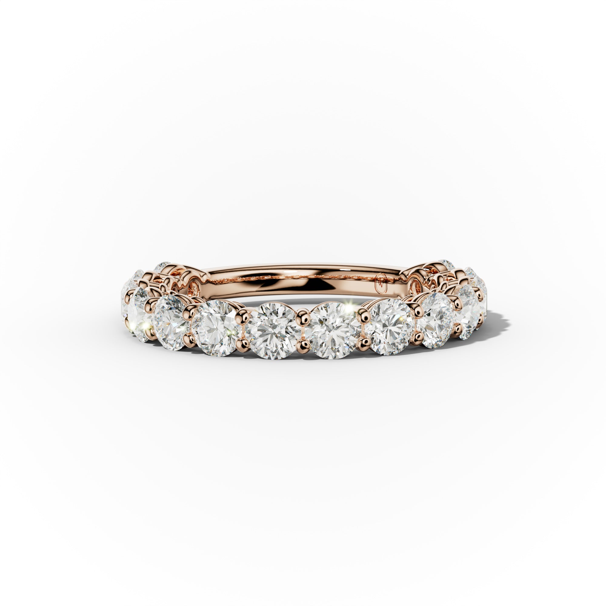 2.0 Carat Round Diamond Anniversary Band for Women - 14K White Gold Wedding Ring, Elegant Stackable Ring for Anniversary, Engagement, or Valentine's Day Gift