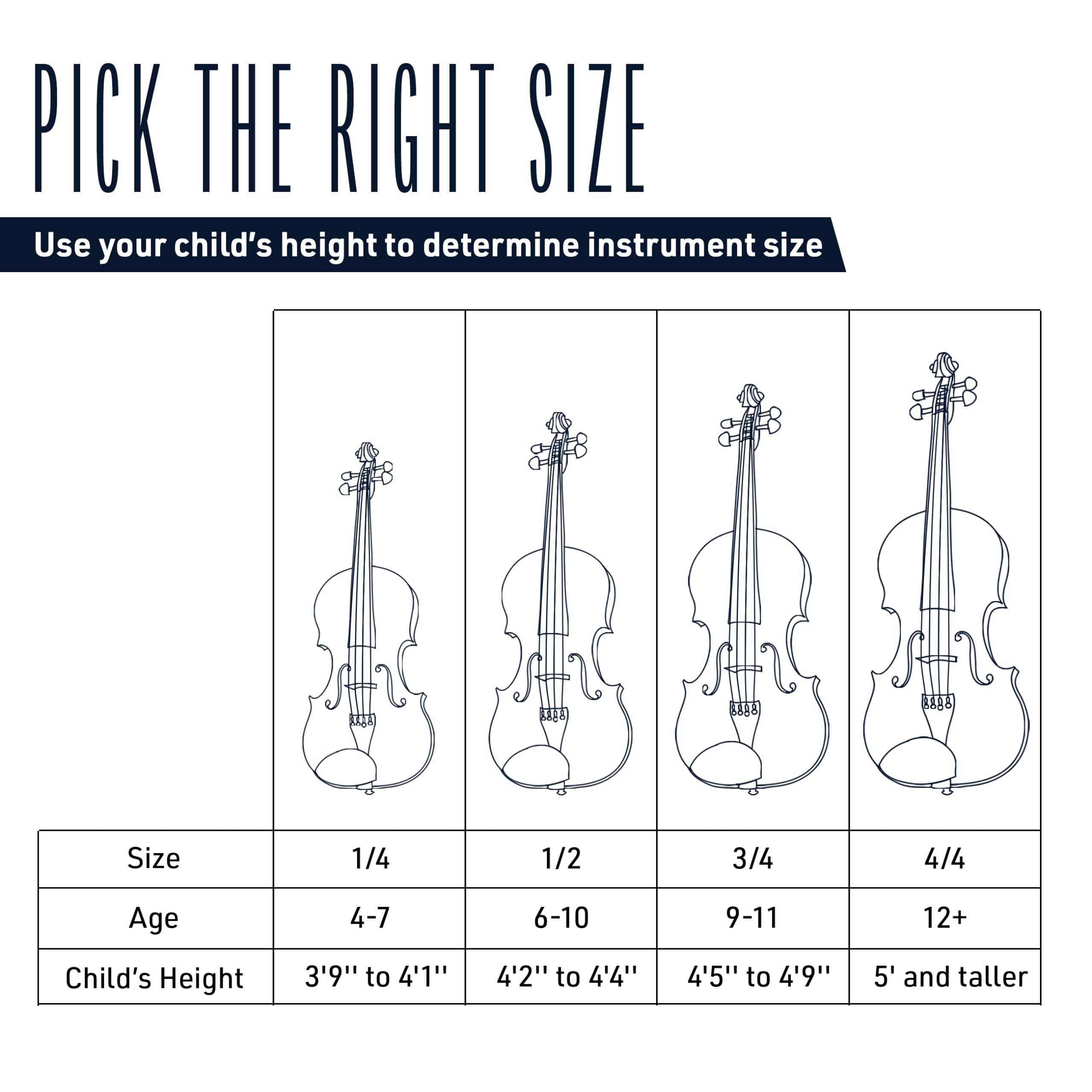 Premium CVN-300 3/4 Size Solid Ebony Wood Violin with D'Addario Prelude Strings - Perfect for Students, Beginners & Intermediate Players - Ideal for Practice, Performances & Music Classes
